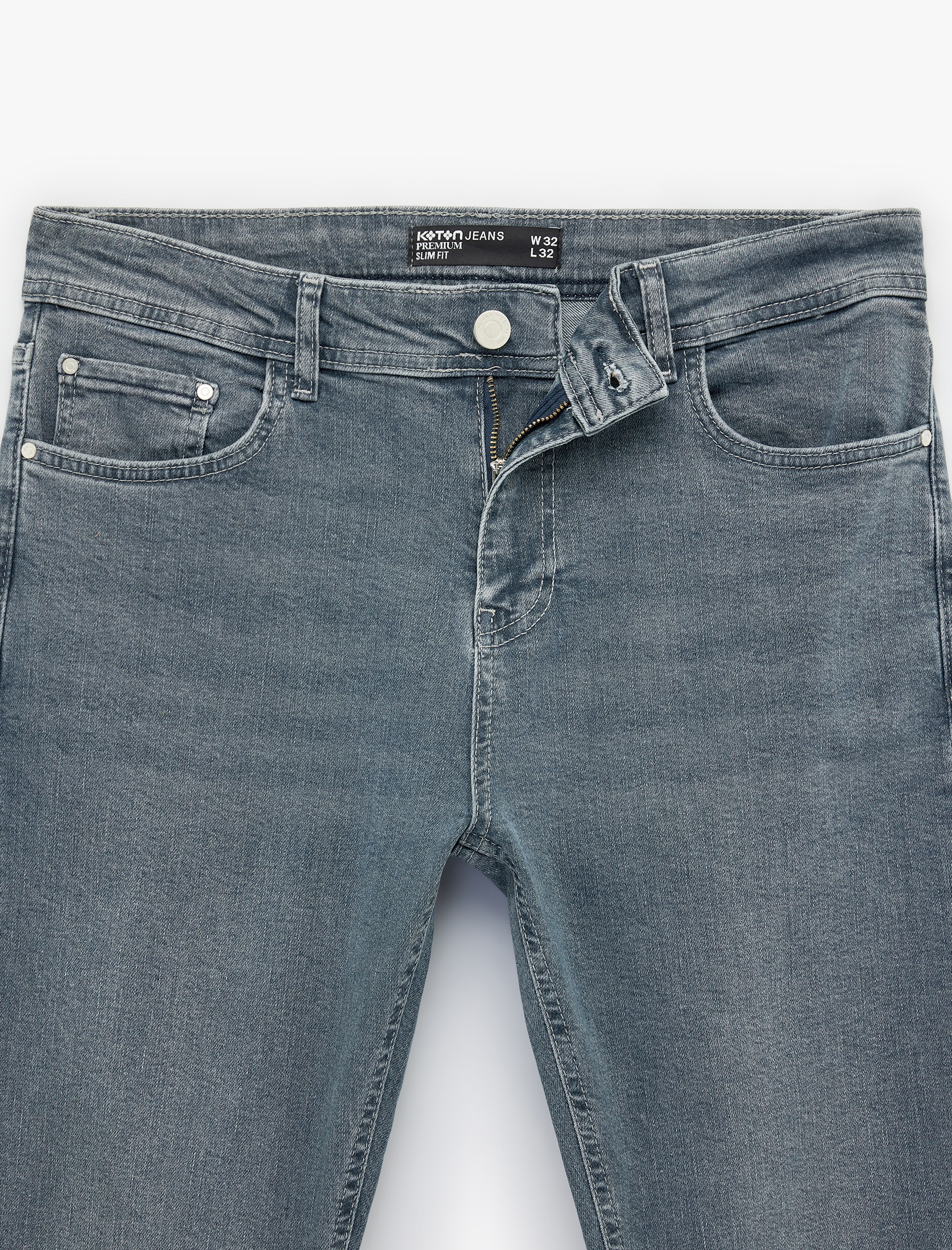   Normal Bel Cepli Pamuklu Slim Fit Jean Pantolon - Brad Jean