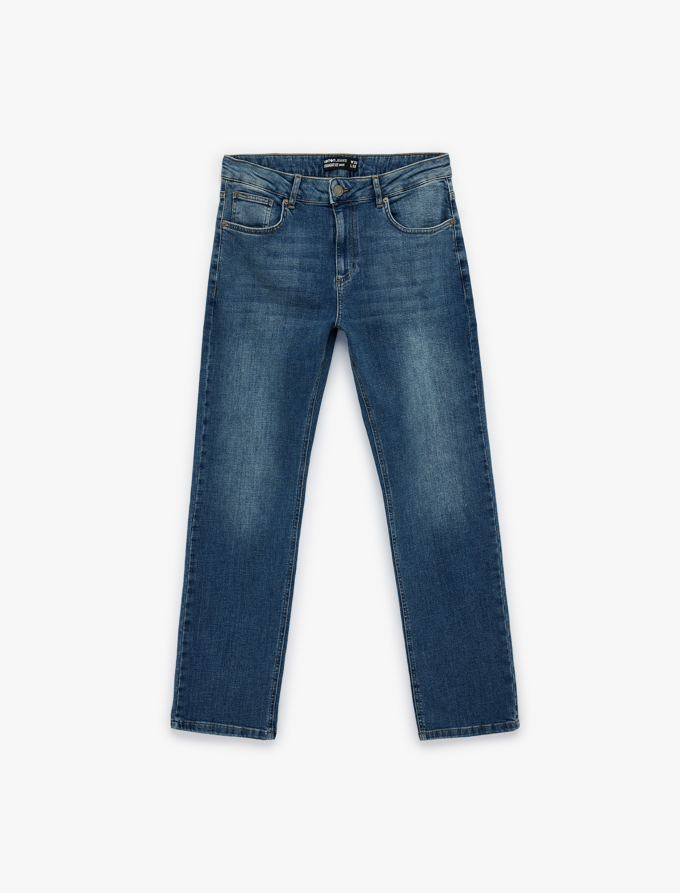   Normal Bel Pamuklu Straight Fit Jean Pantolon - Mark Jean