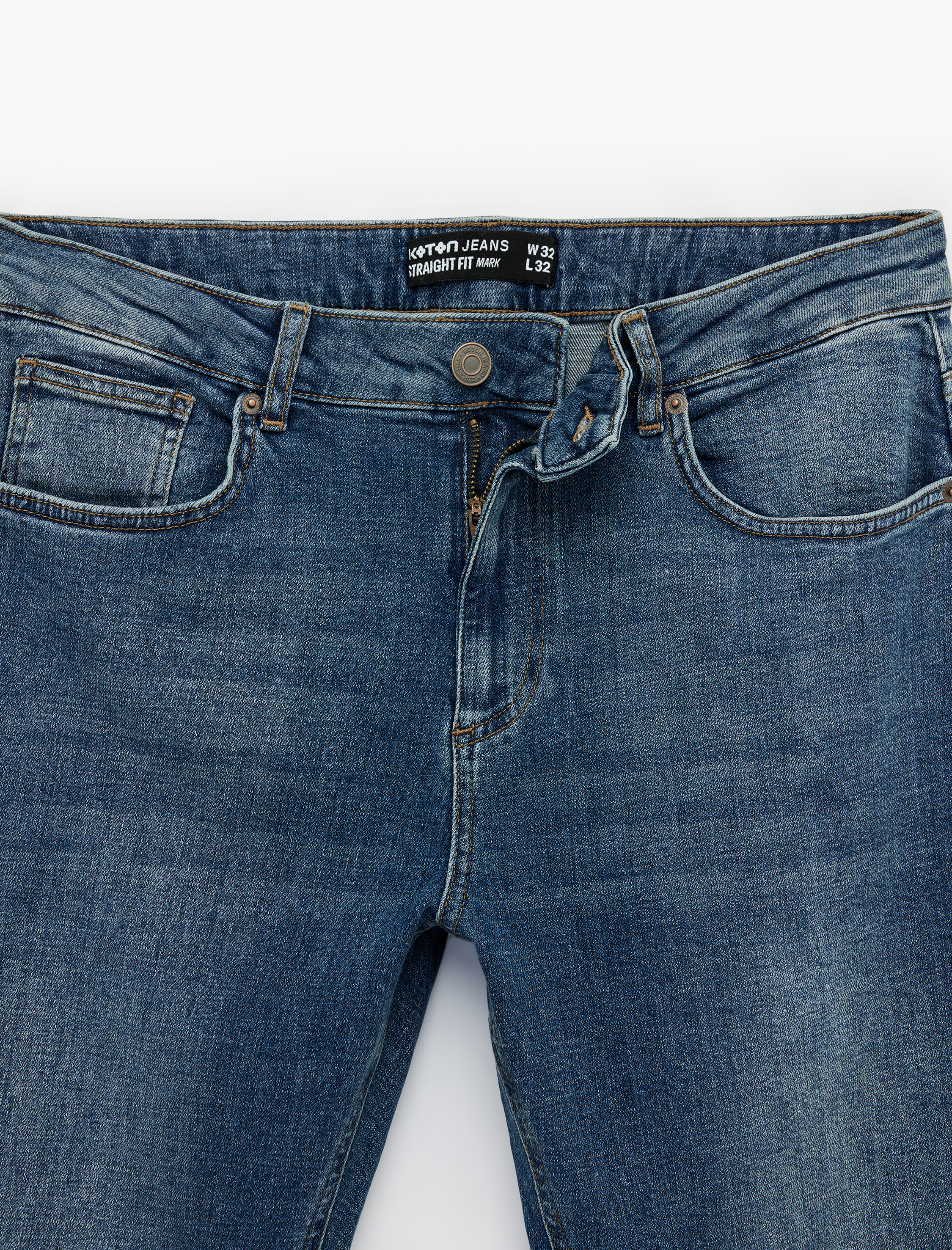   Normal Bel Pamuklu Straight Fit Jean Pantolon - Mark Jean