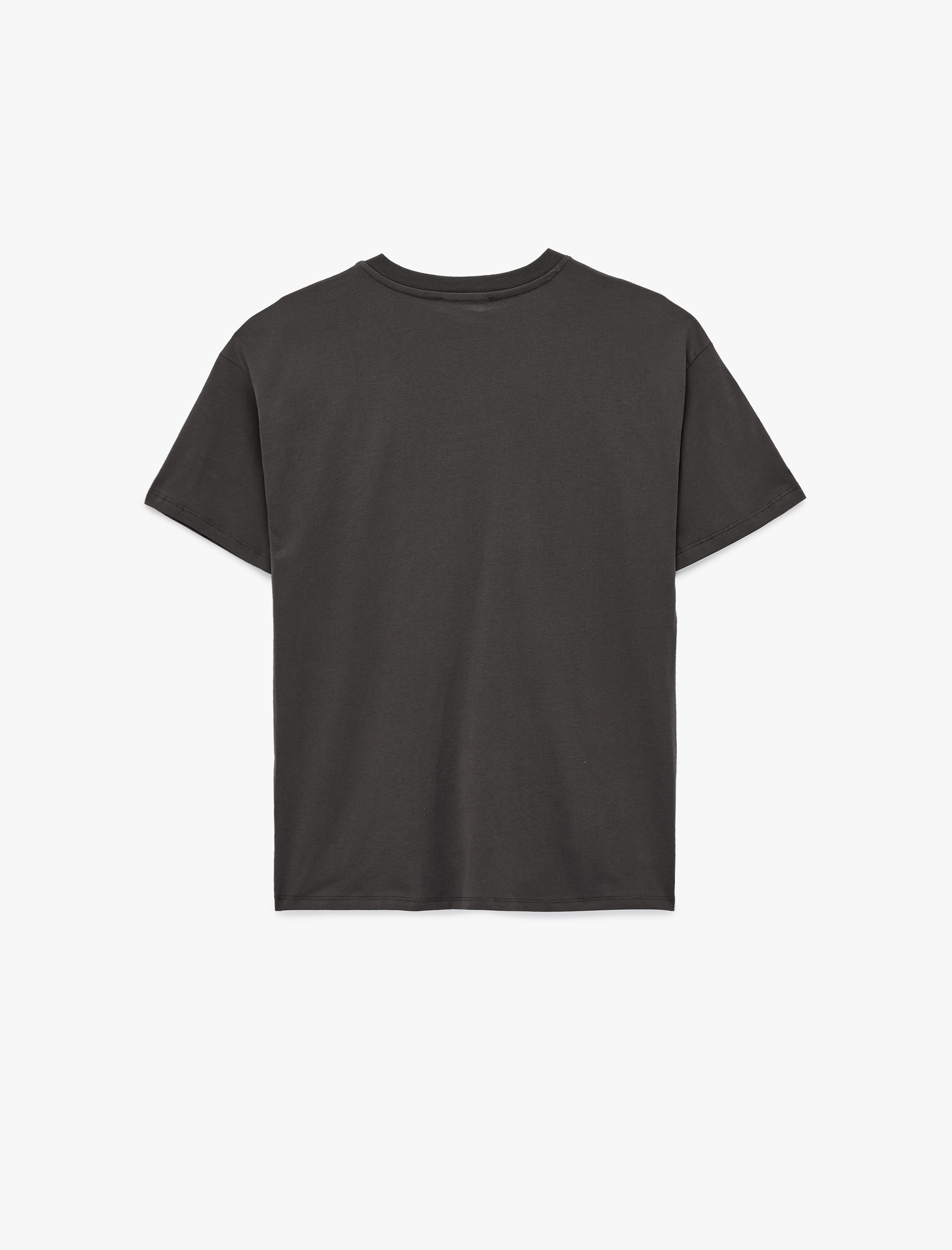   Oversize Kısa Kollu Bisiklet Yaka Ayıcık Baskılı Tişört