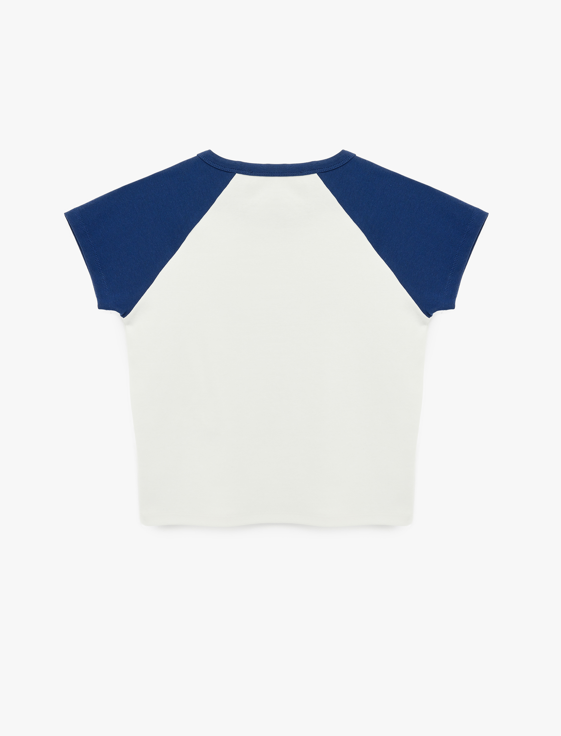   Baskılı Kısa Kollu Bisiklet Yaka Pamuklu Tişört