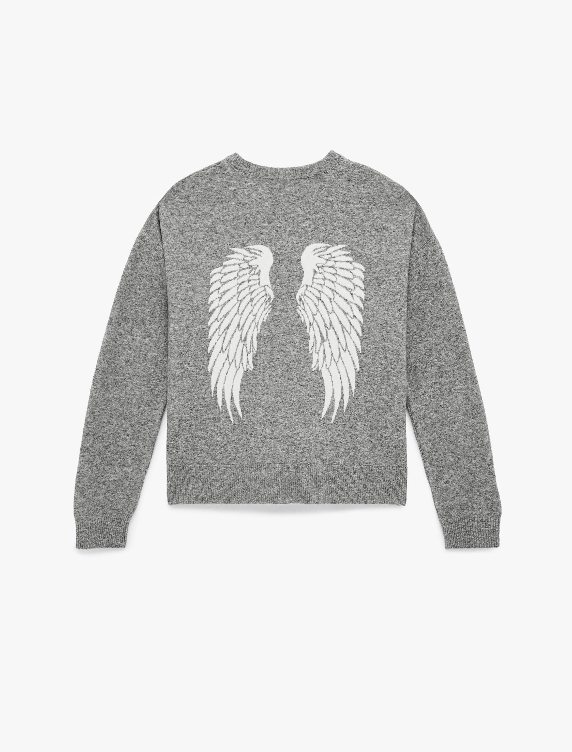   Uzun Kollu Bisiklet Yaka İşlemeli Triko Kazak