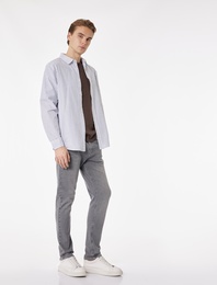 Normal Bel Pamuklu Slim Fit Jean Pantolon - Brad Jean