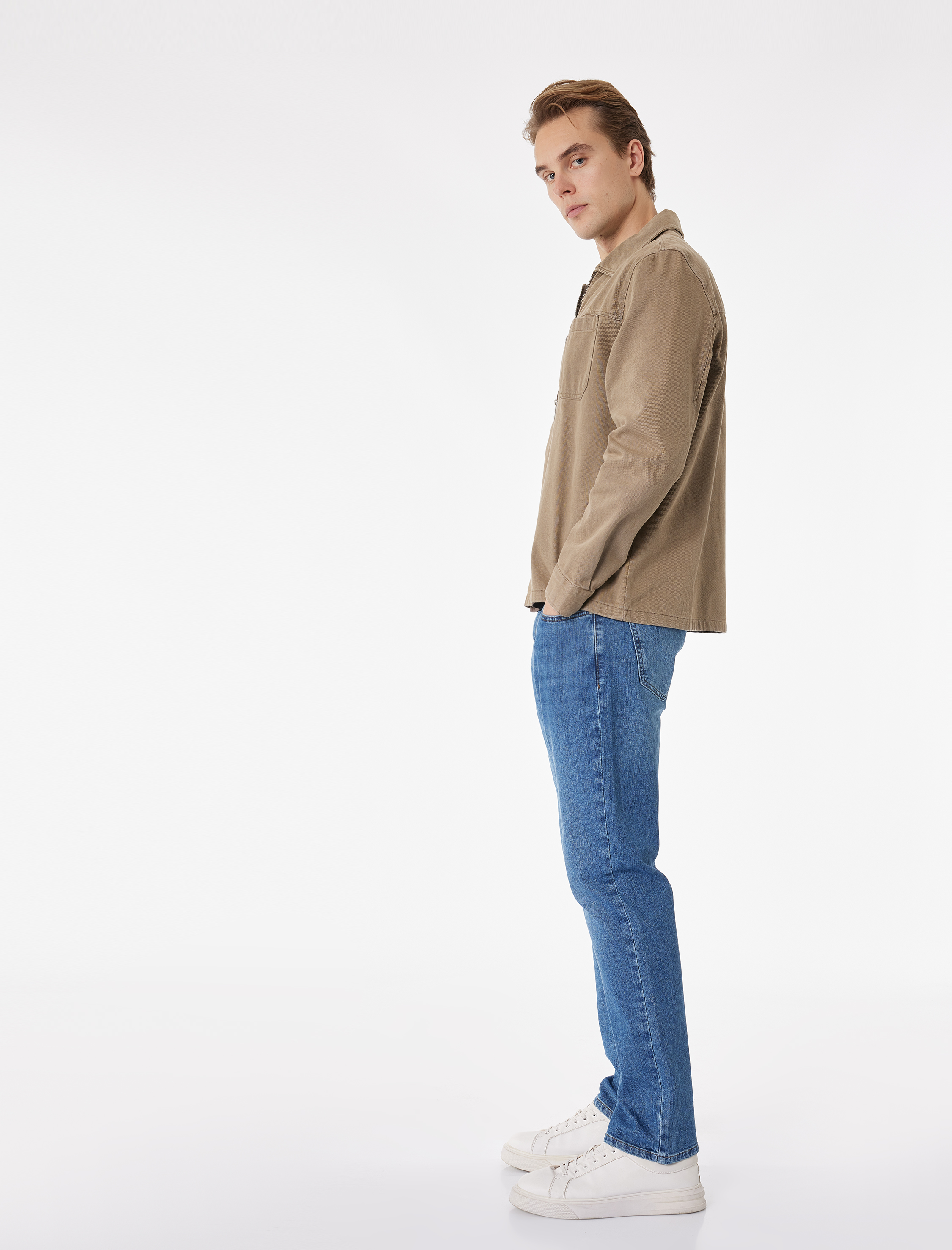   Pamuklu Düz Paça Normal Bel Straight Fit Jean Pantolon - Mark Jean