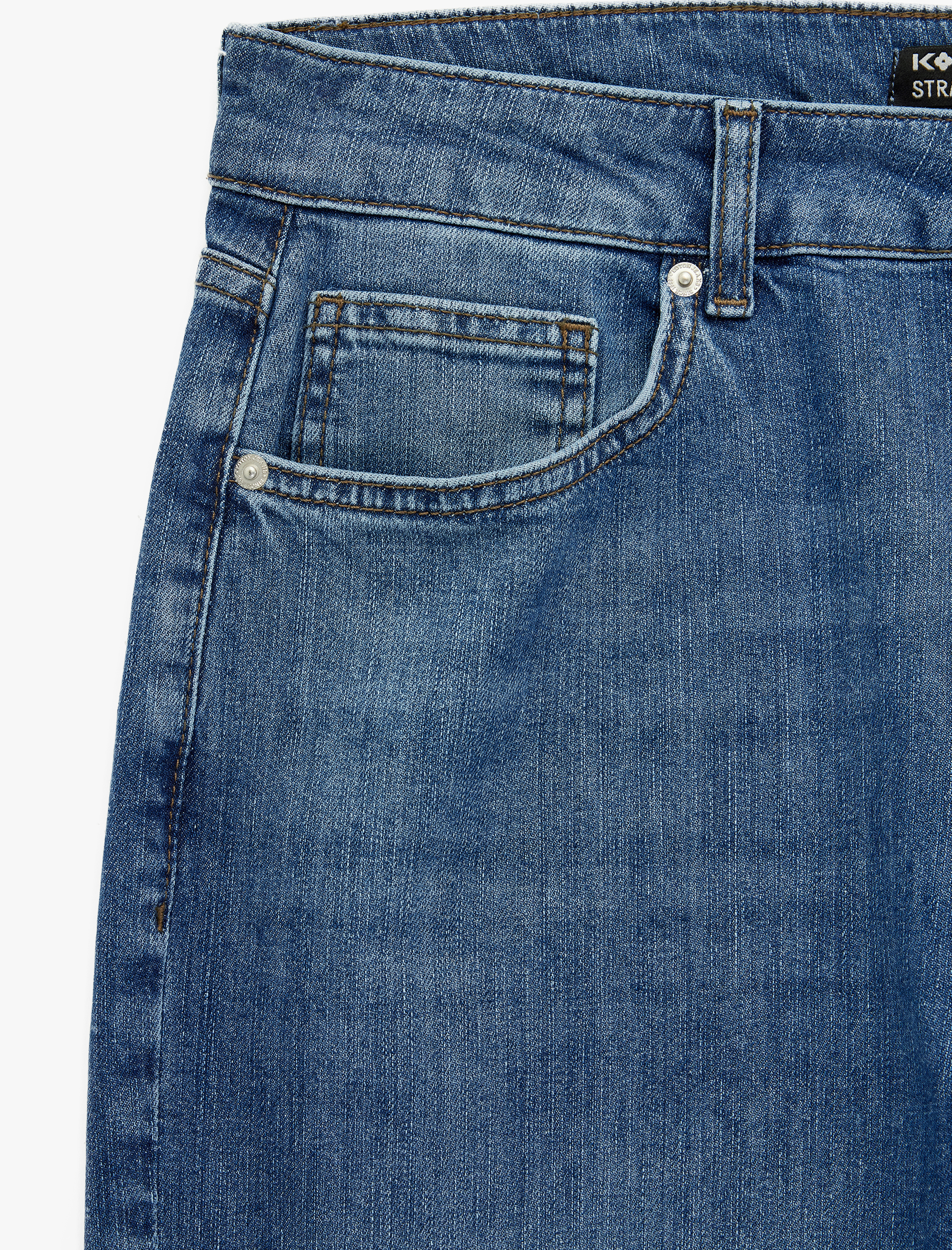   Pamuklu Düz Paça Normal Bel Straight Fit Jean Pantolon - Mark Jean