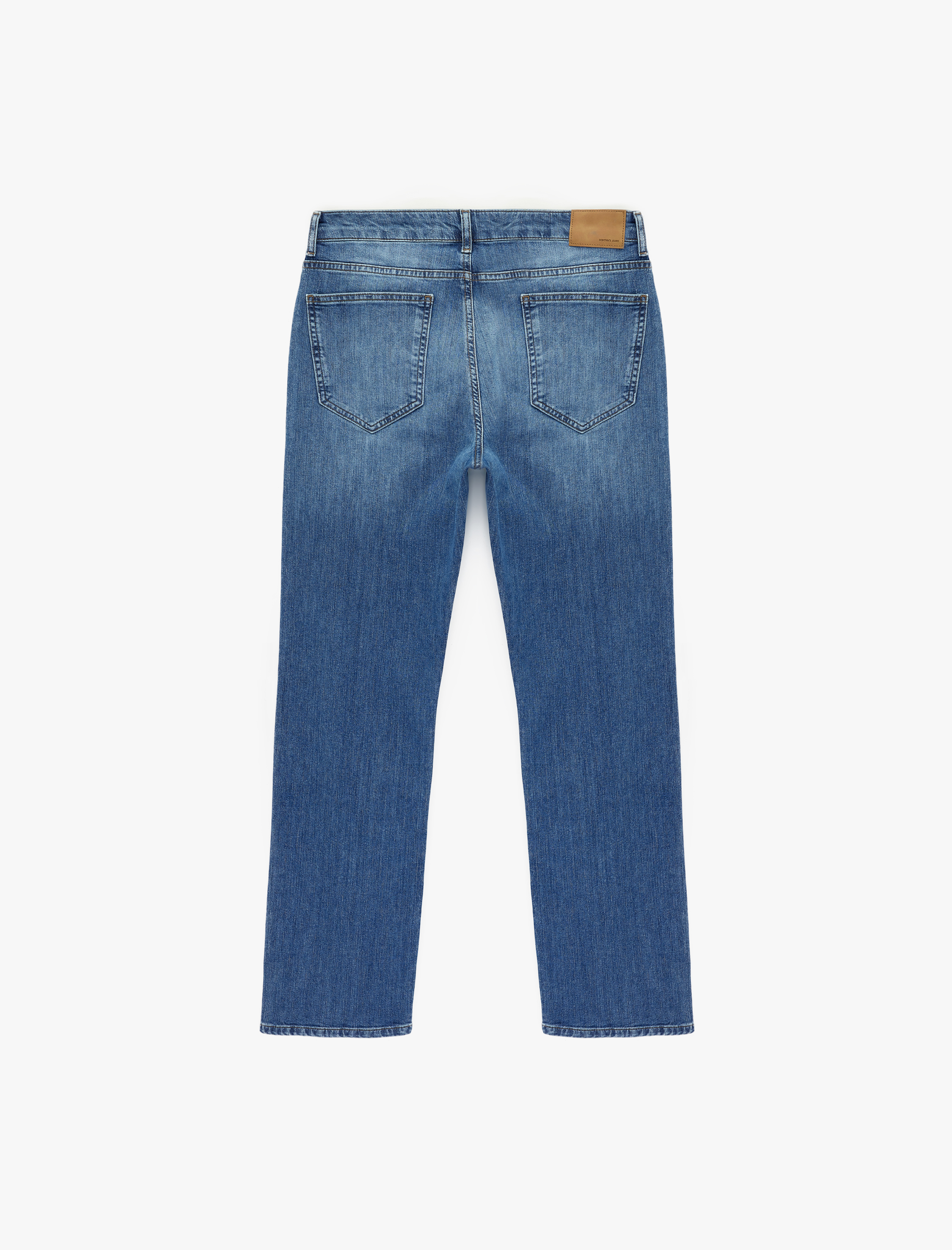   Pamuklu Düz Paça Normal Bel Straight Fit Jean Pantolon - Mark Jean