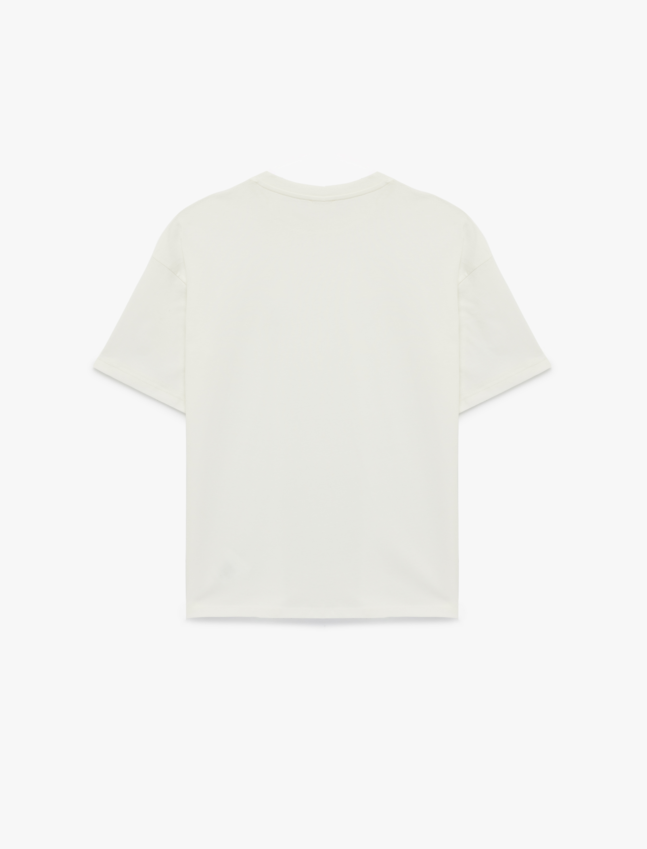   Bisiklet Yaka Kısa Kollu Koala Nakışlı Pamuklu Oversize Tişört