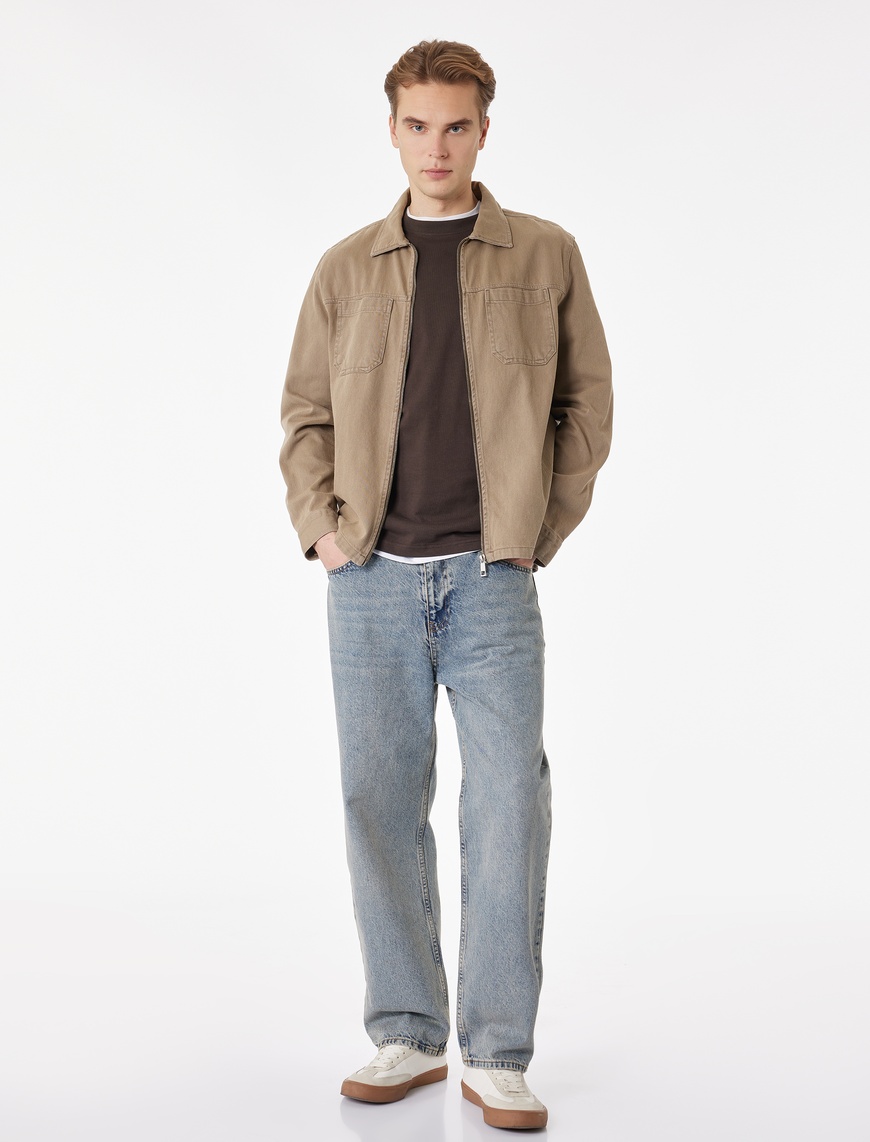 Koton Erkek Pamuklu Bol Oversize Normal Paça Baggy Jean Pantolon