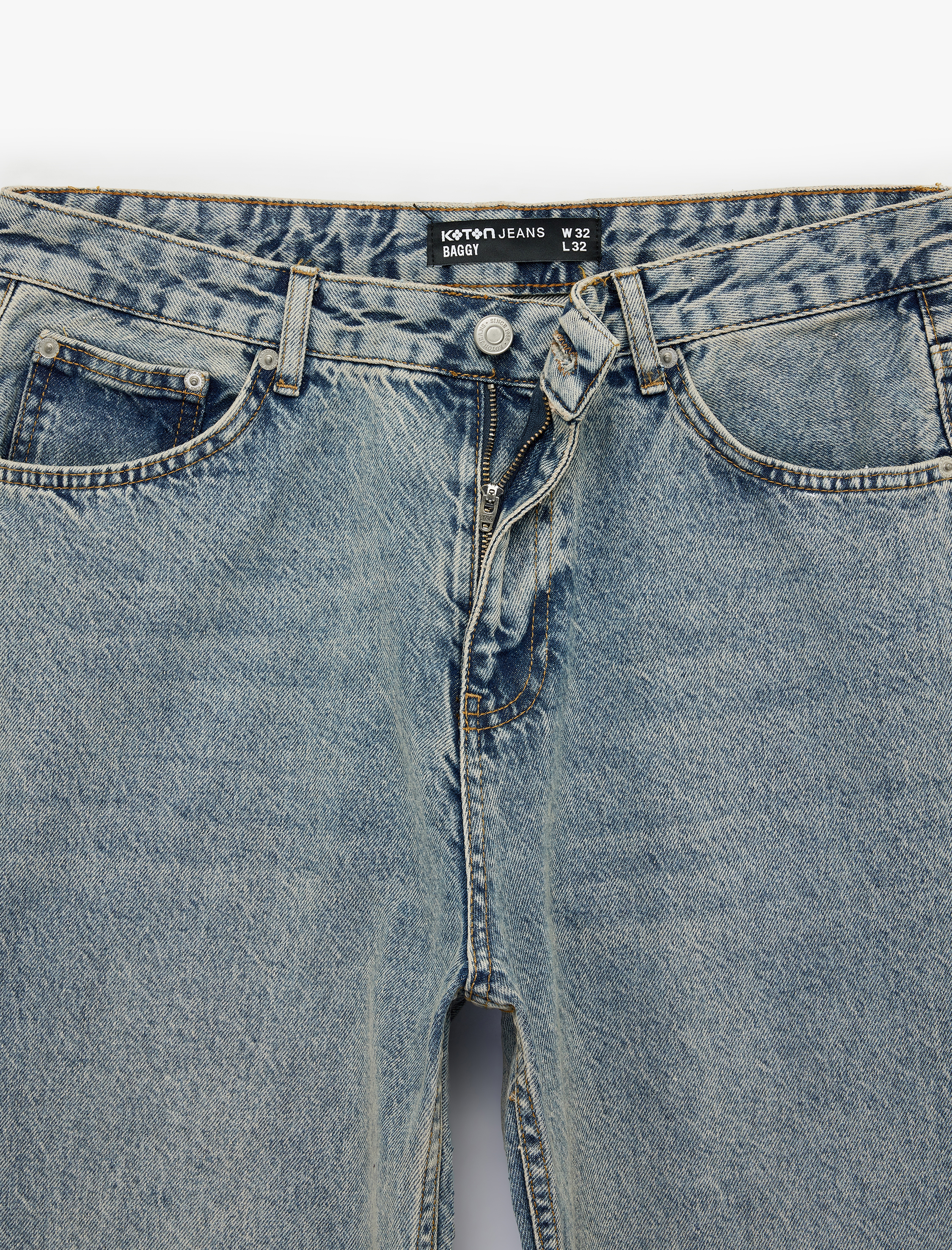   Pamuklu Bol Oversize Normal Paça Baggy Jean Pantolon