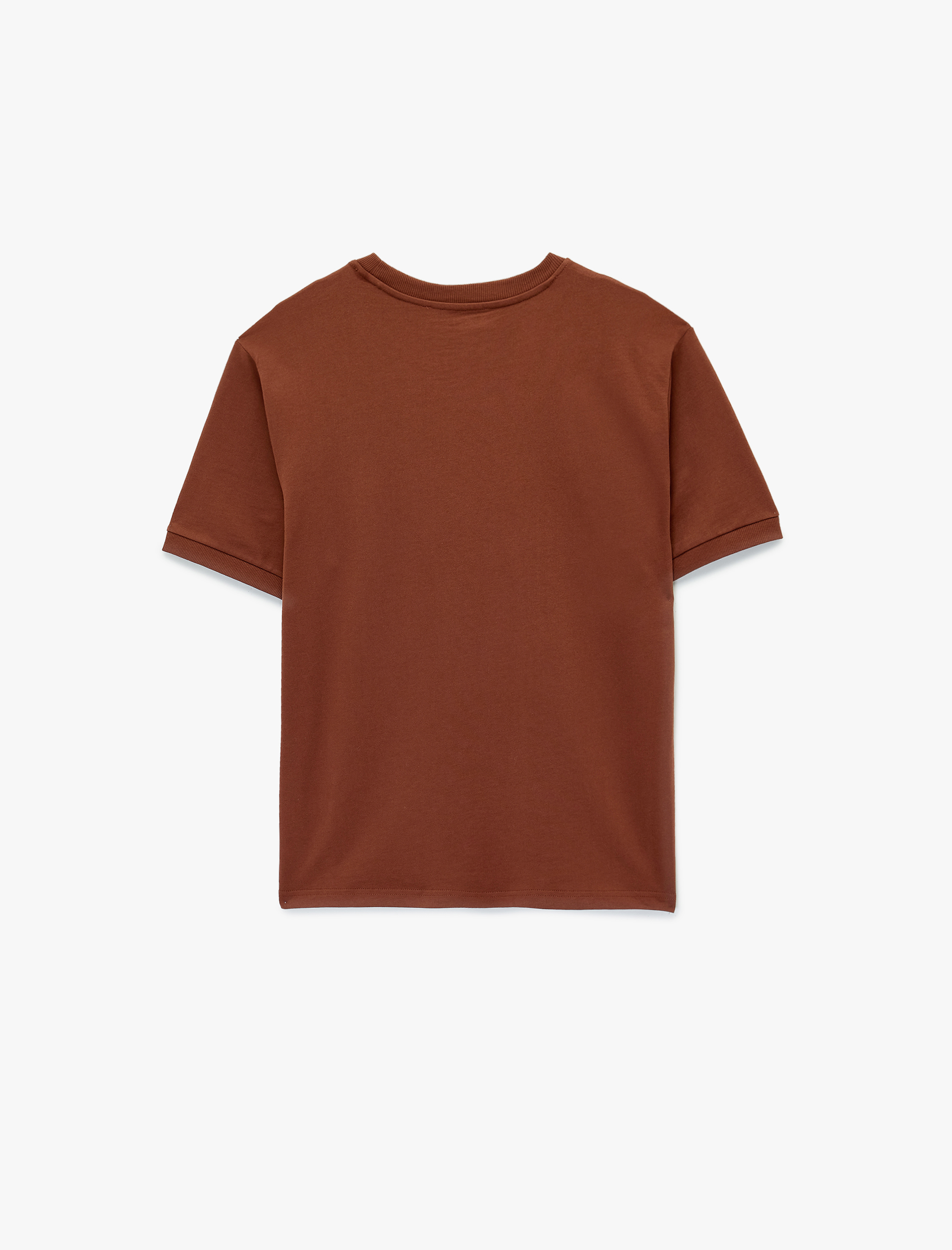   Regular Fit Kısa Kollu Bisiklet Yaka Pamuklu Baskılı Tişört