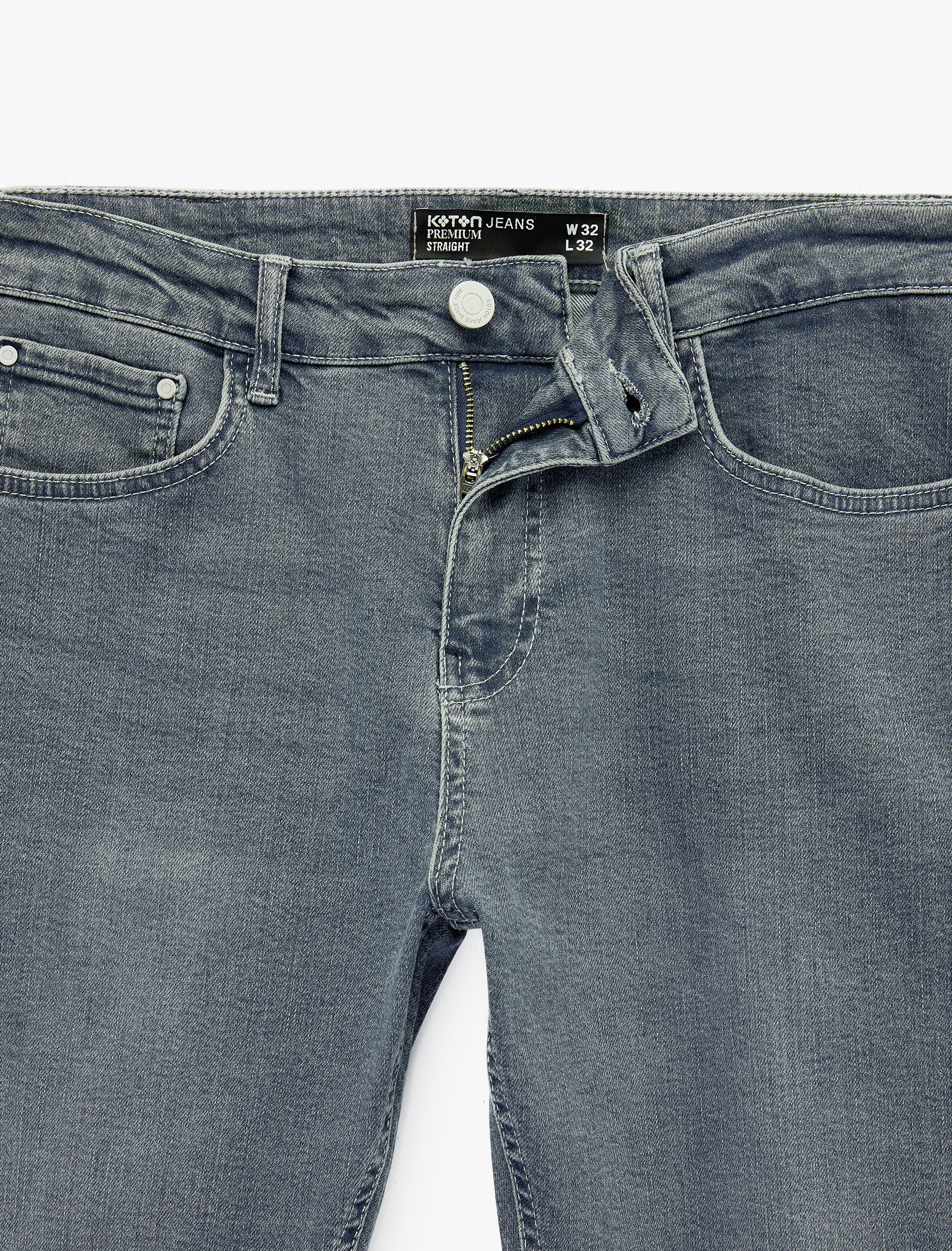   Normal Bel Düz Paça Pamuklu Straight Fit Jean Pantolon - Mark Jean