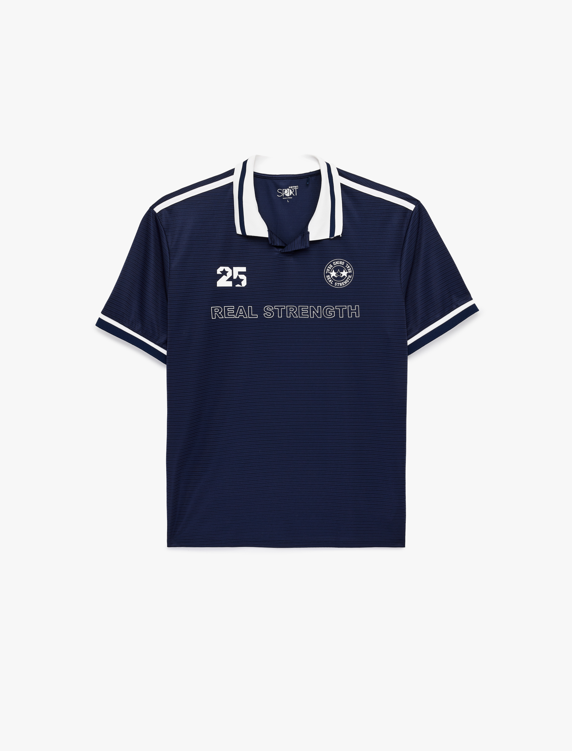   Rahat Kesim Kısa Kollu Baskılı Polo Yaka Spor Tişört