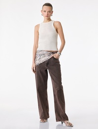 Rahat Kalıp Yıkamalı Düğmeli Cepli Baggy Denim Pantolon - Baggy Jeans