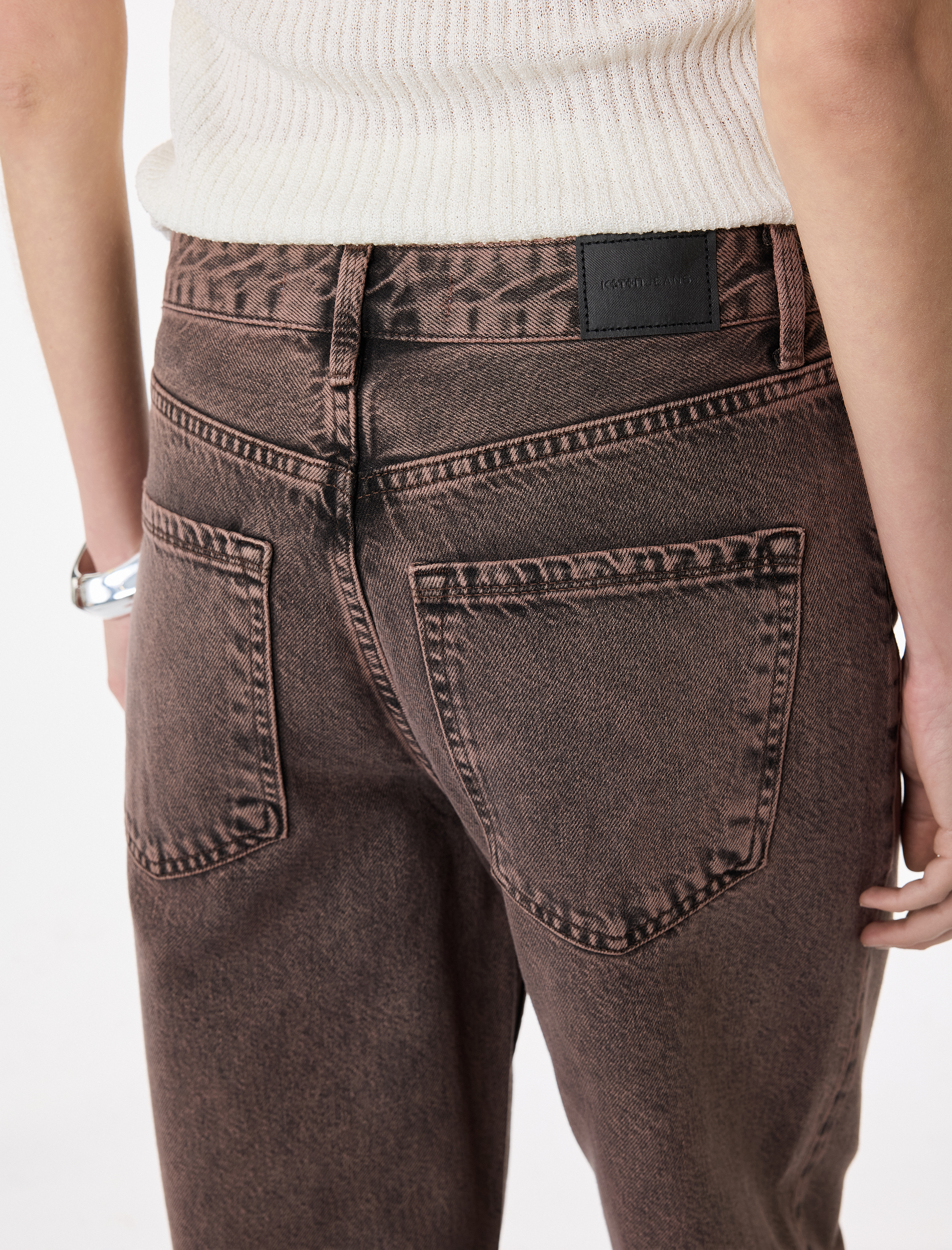   Rahat Kalıp Yıkamalı Düğmeli Cepli Baggy Denim Pantolon - Baggy Jeans