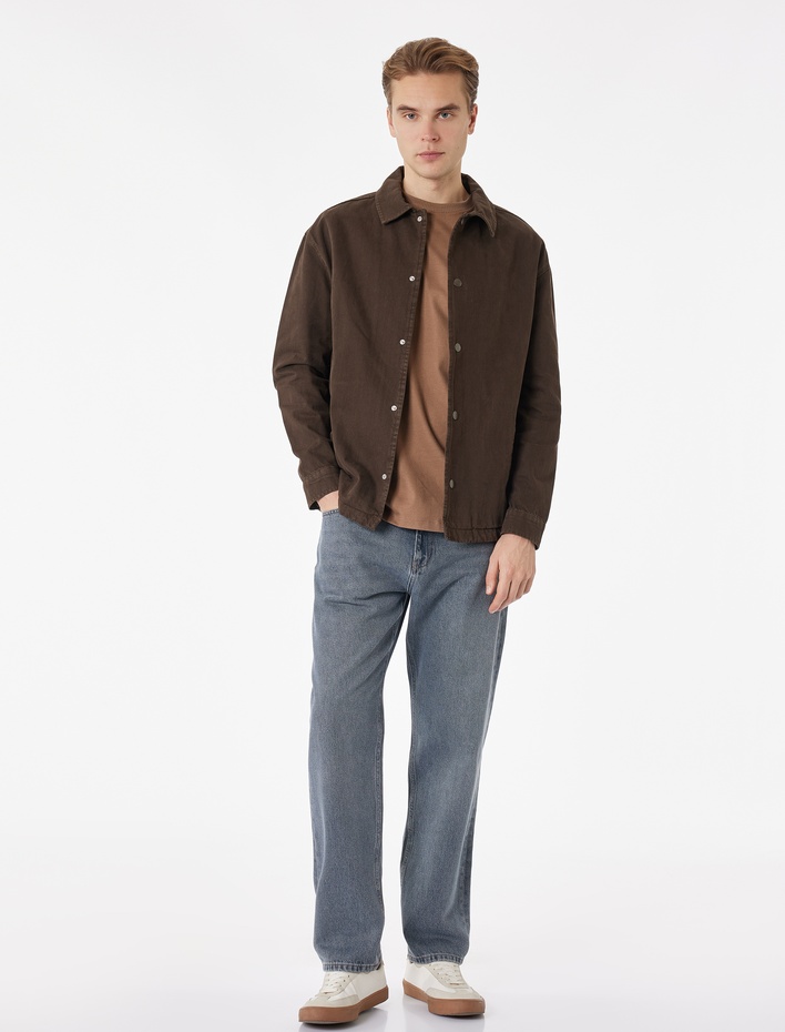  Pamuklu Normal Bel Vintage Straight Fit Jean Pantolon