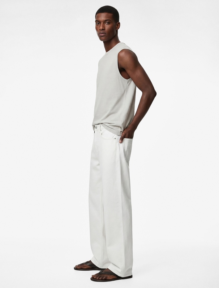  Regular Fit Kolsuz Bisiklet Yaka Pamuklu Basic Atlet