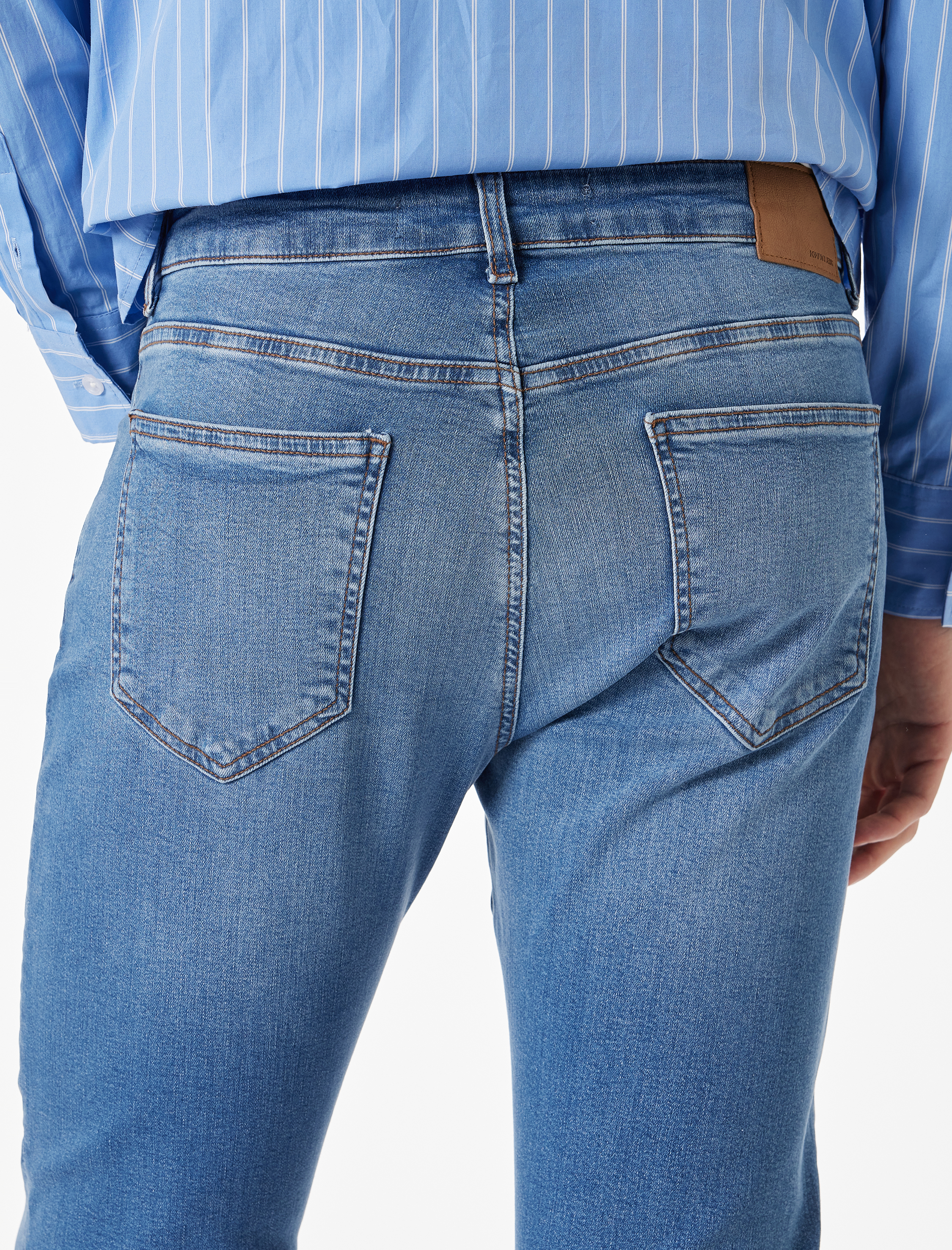   Düğmeli Cep Detaylı Normal Bel Slim Fit Jean Pantolon - Brad Jean