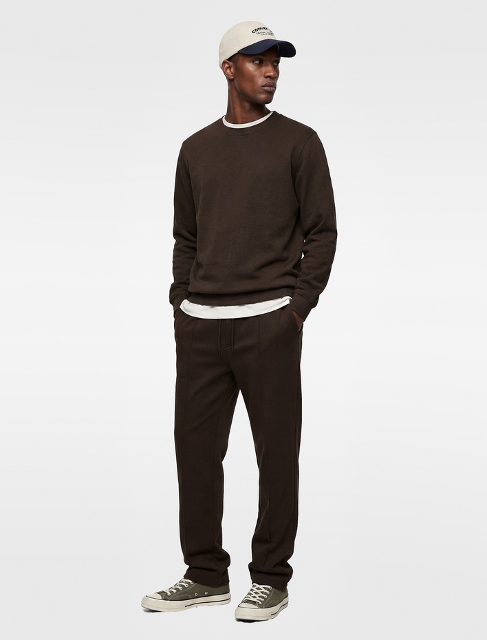  Pamuklu Regular Fit Uzun Kollu Bisiklet Yaka Basic Sweatshirt