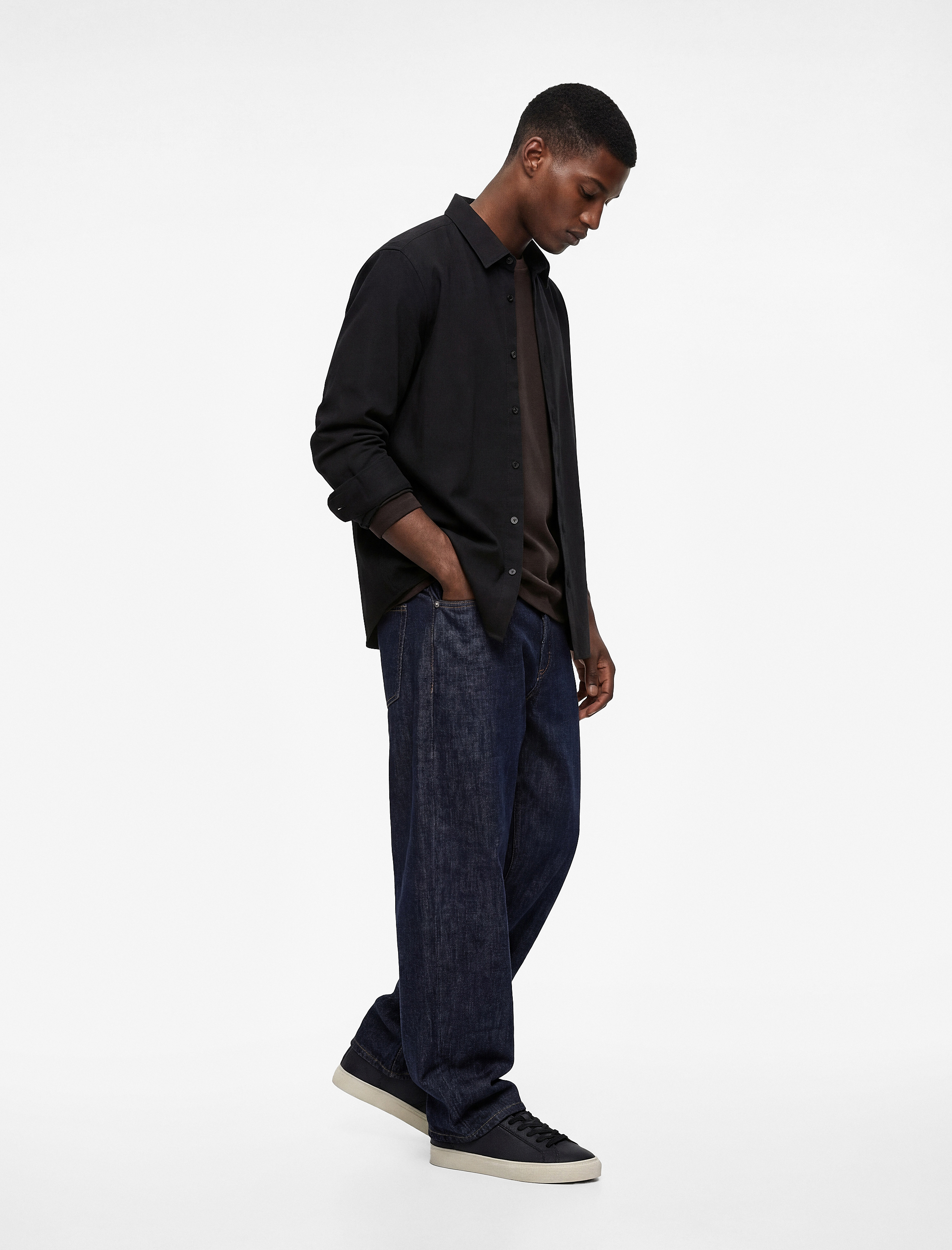 Regular Fit Pamuklu Klasik Yaka Uzun Kollu Gömlek