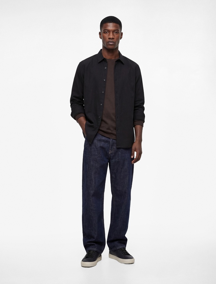  Regular Fit Pamuklu Klasik Yaka Uzun Kollu Gömlek