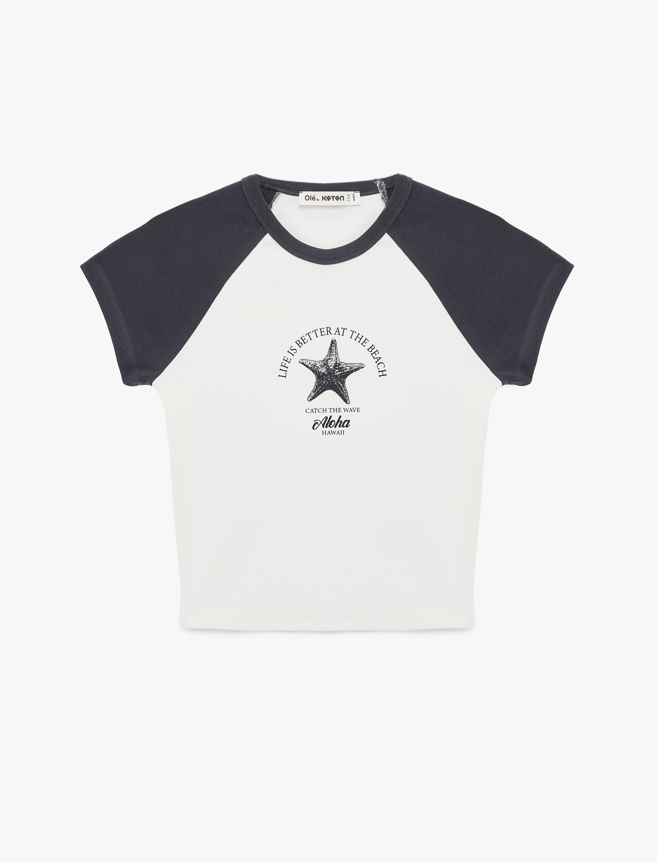   Slim Fit Kısa Kollu Bisiklet Yaka Pamuklu Baskılı Tişört