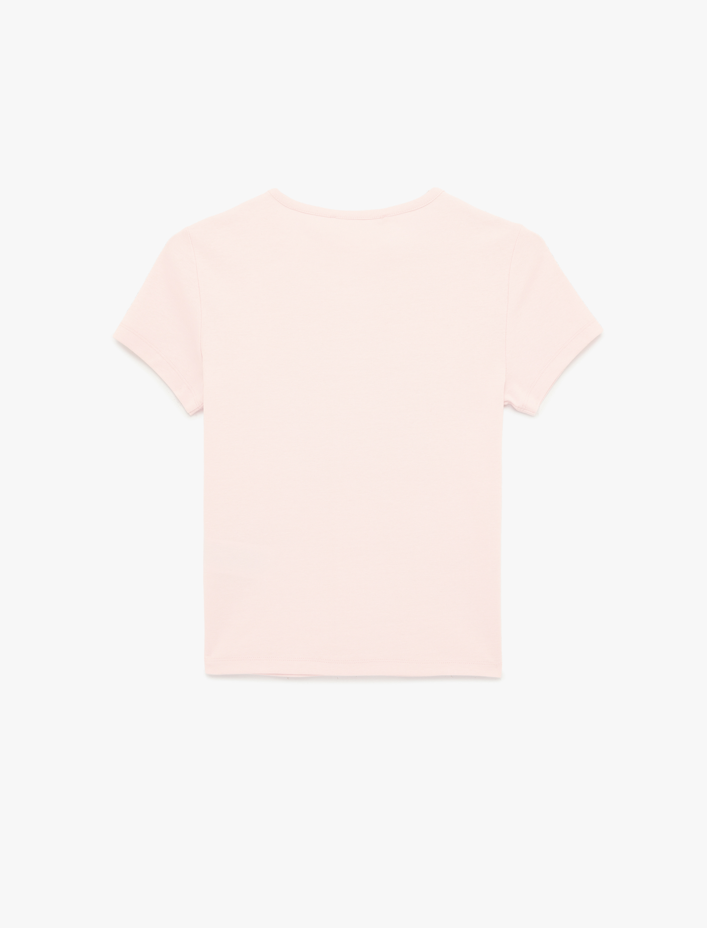   Slim Fit Bisiklet Yaka Kısa Kollu Pamuklu Baskılı Tişört