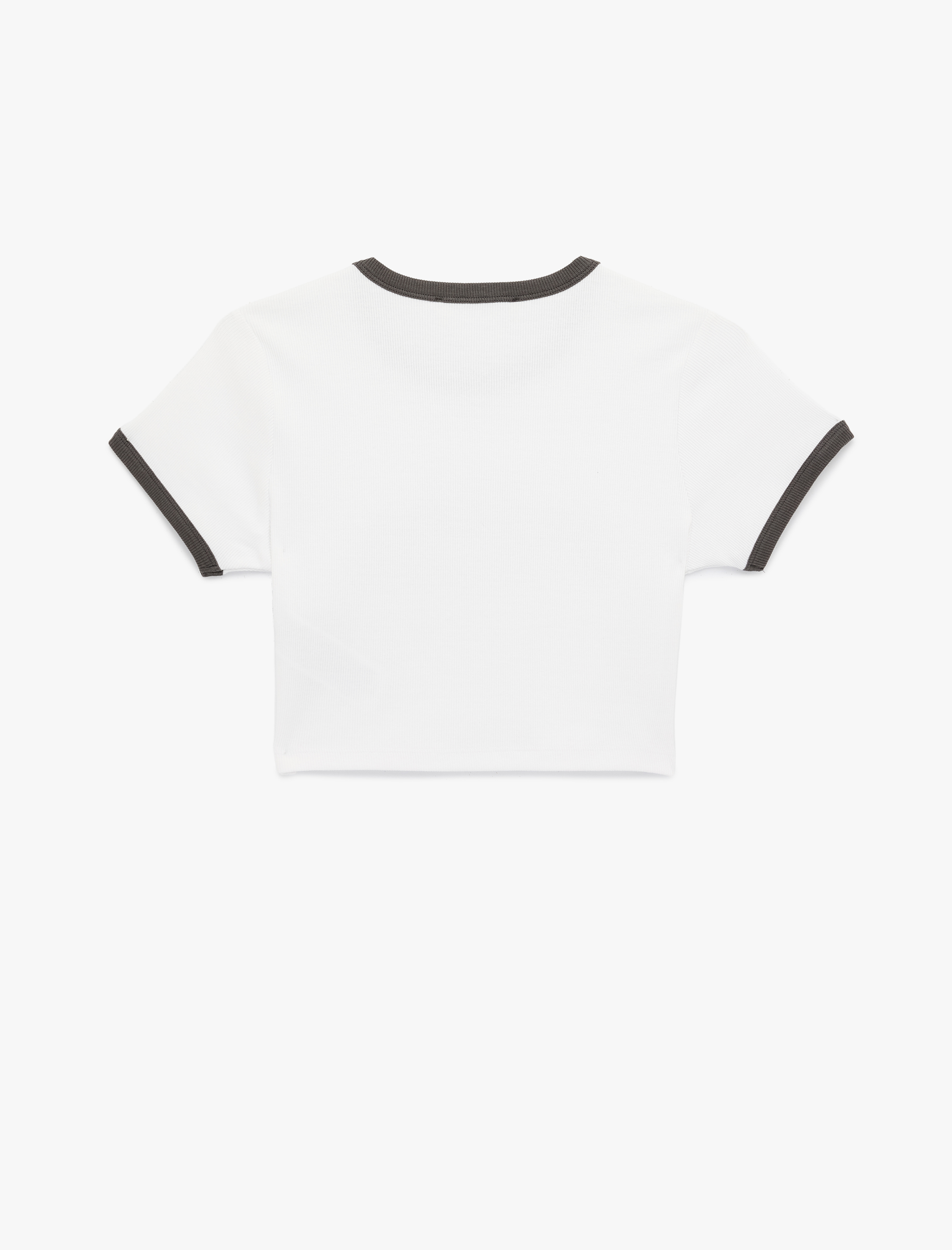   Slim Fit Biyeli Kısa Kollu Bisiklet Yaka Pamuklu Baskılı Tişört