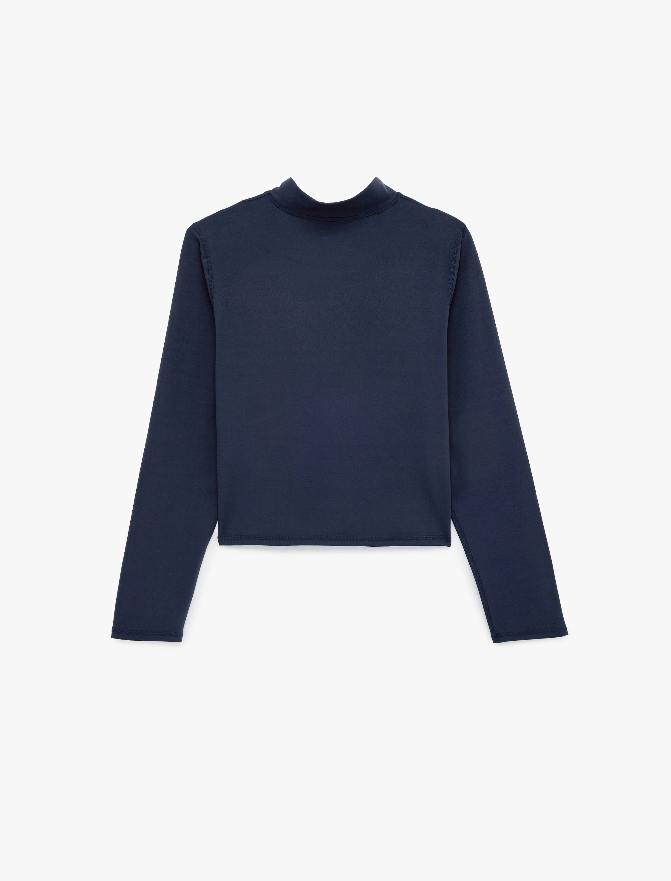   Slim Fit Uzun Kollu Dik Yaka Baskılı Spor Sweatshirt