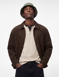 Uzun Kollu Pamuklu Gömlek Yaka Cepli Düğmeli Oversize Jean Ceket