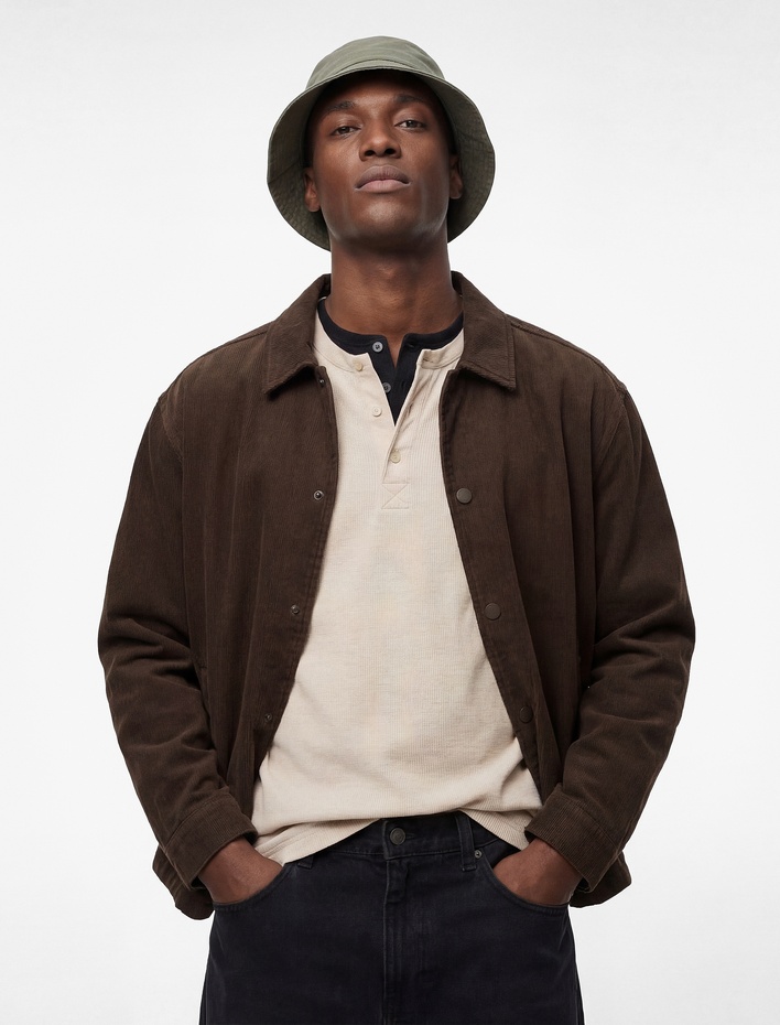  Uzun Kollu Pamuklu Gömlek Yaka Cepli Düğmeli Oversize Jean Ceket