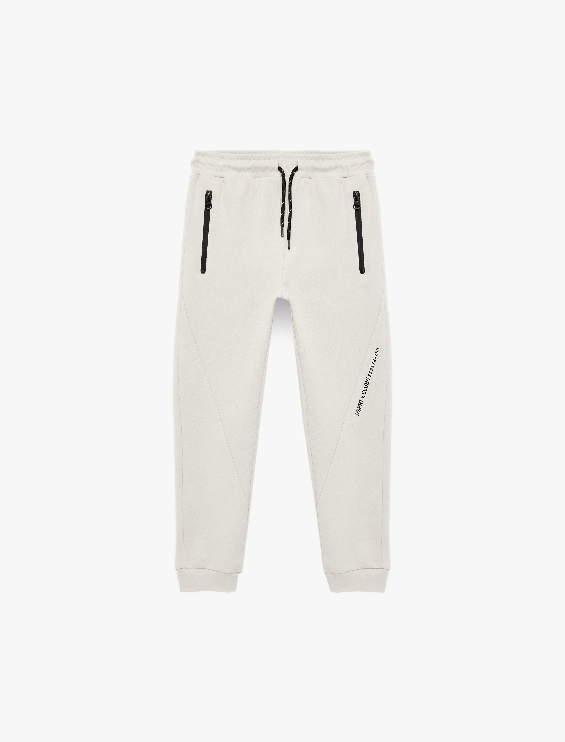  Erkek Çocuk Pamuklu Fermuarlı Cep Detaylı Jogger Eşofman Altı