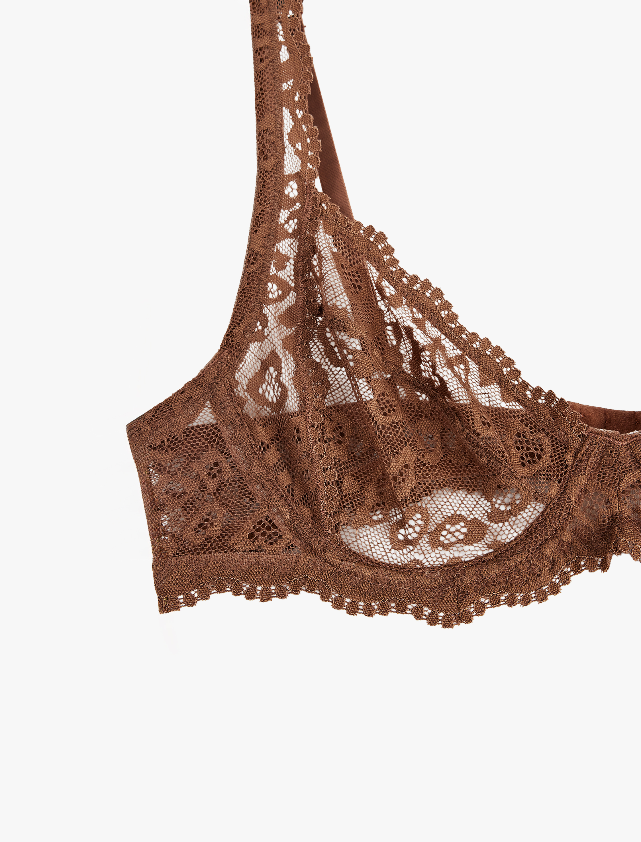   Dolgusuz Balenli Dantelli Sütyen