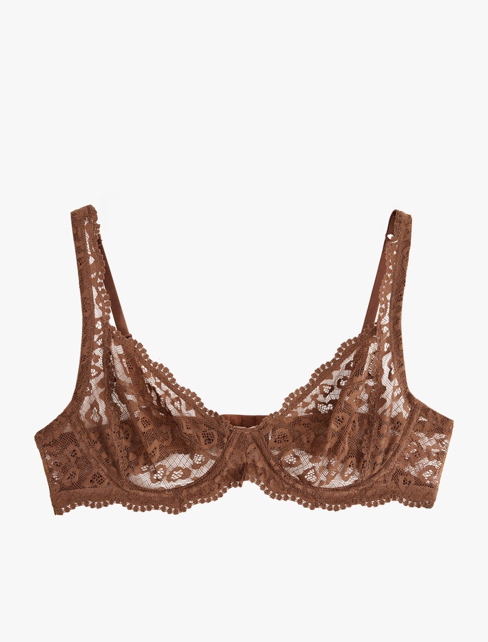  Dolgusuz Balenli Dantelli Sütyen