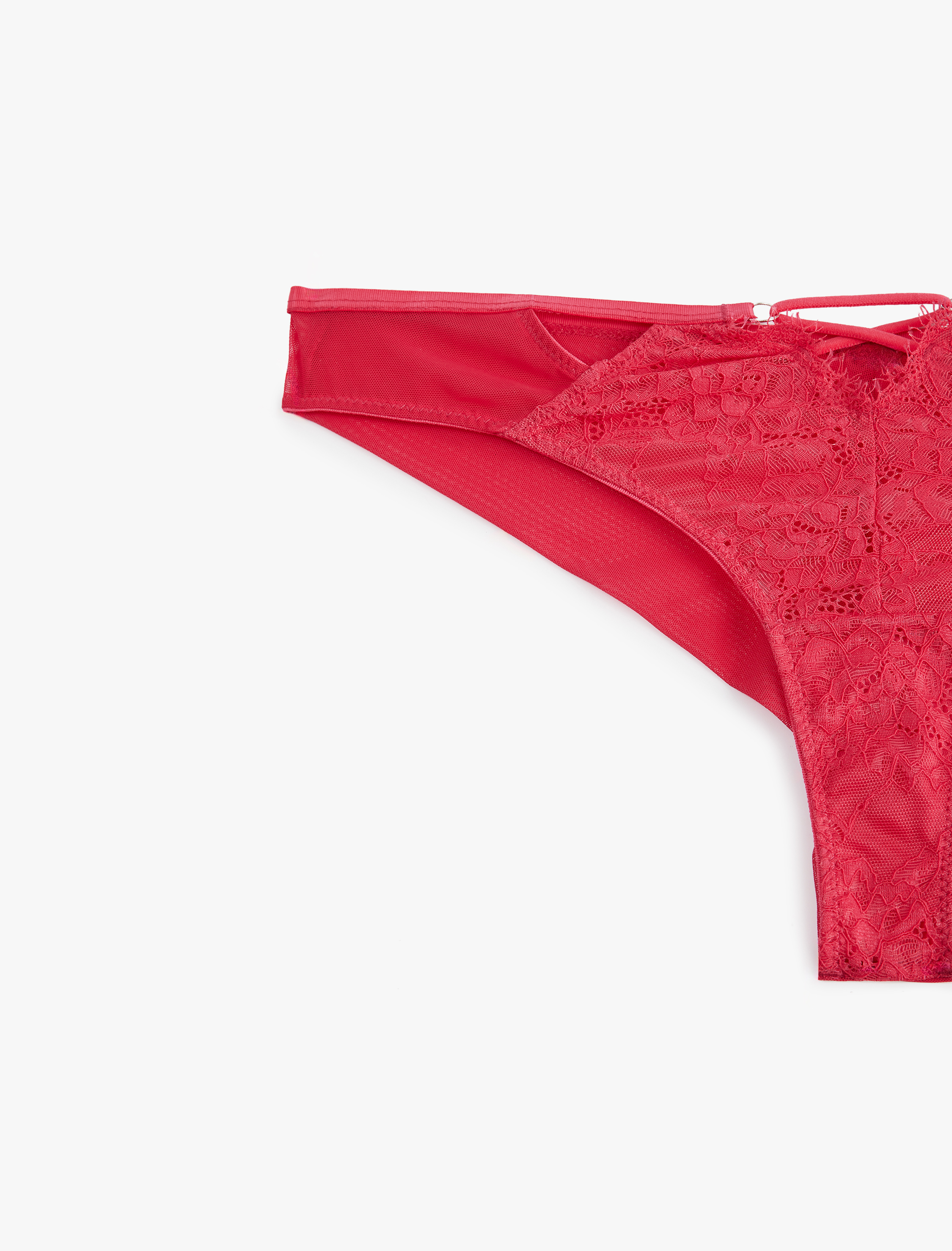   Pencere Detaylı Rahat Kalıp Dantelli Brazilian Külot