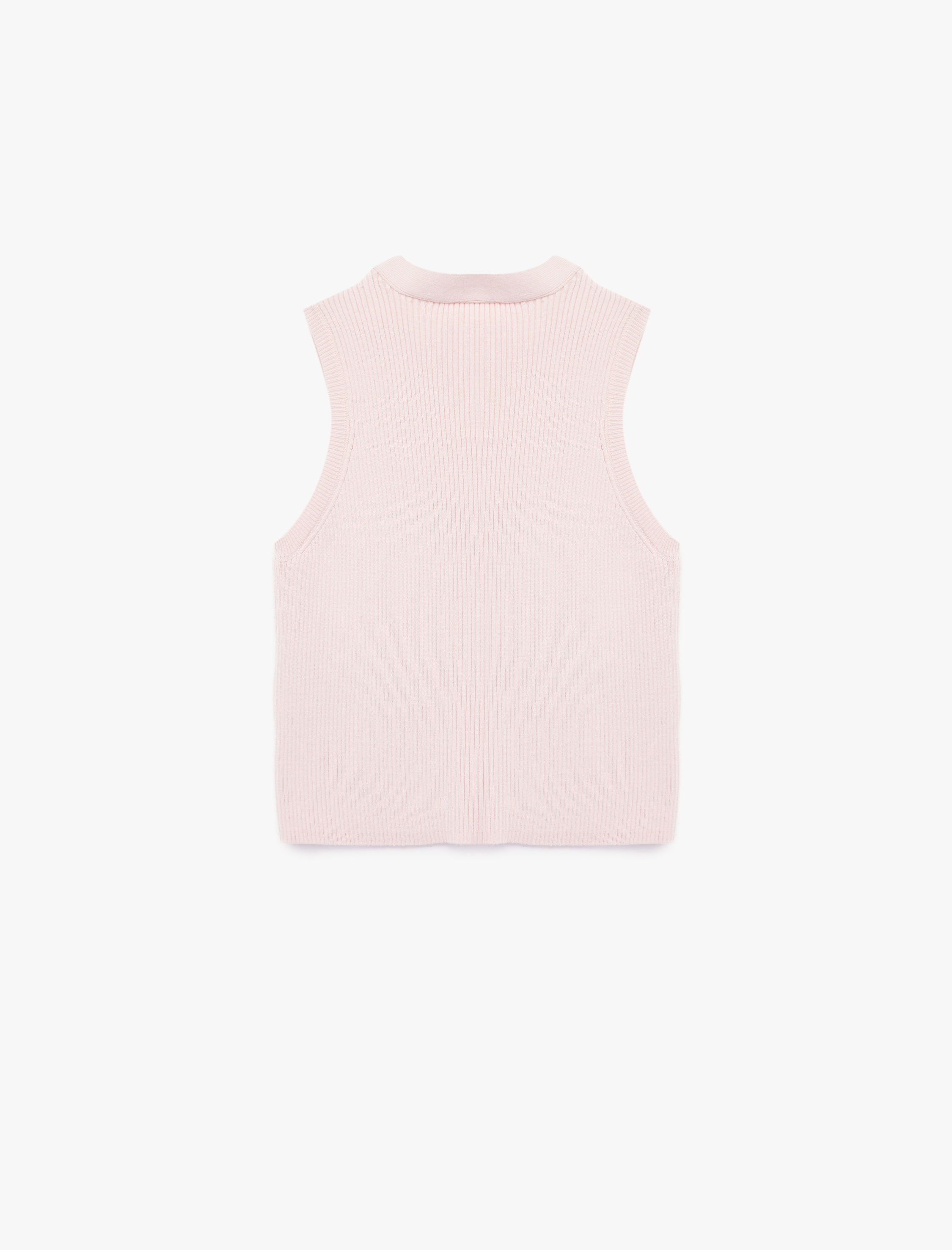  Kız Çocuk V Yaka Kolsuz Viskon Karışımlı Fiyonklu Atlet