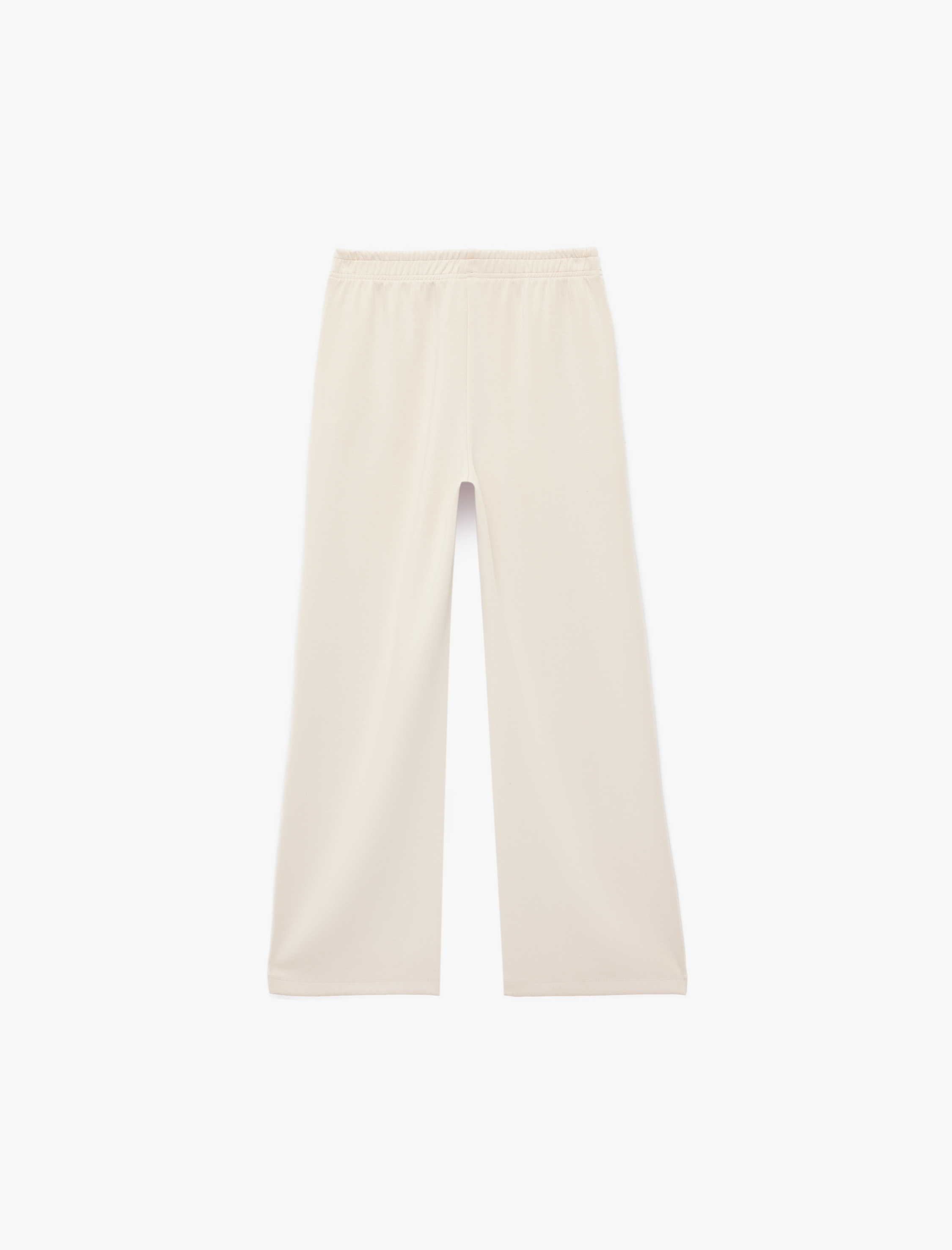  Kız Çocuk Beli Lastikli Viskon Karışımlı Geniş Paça Pantolon