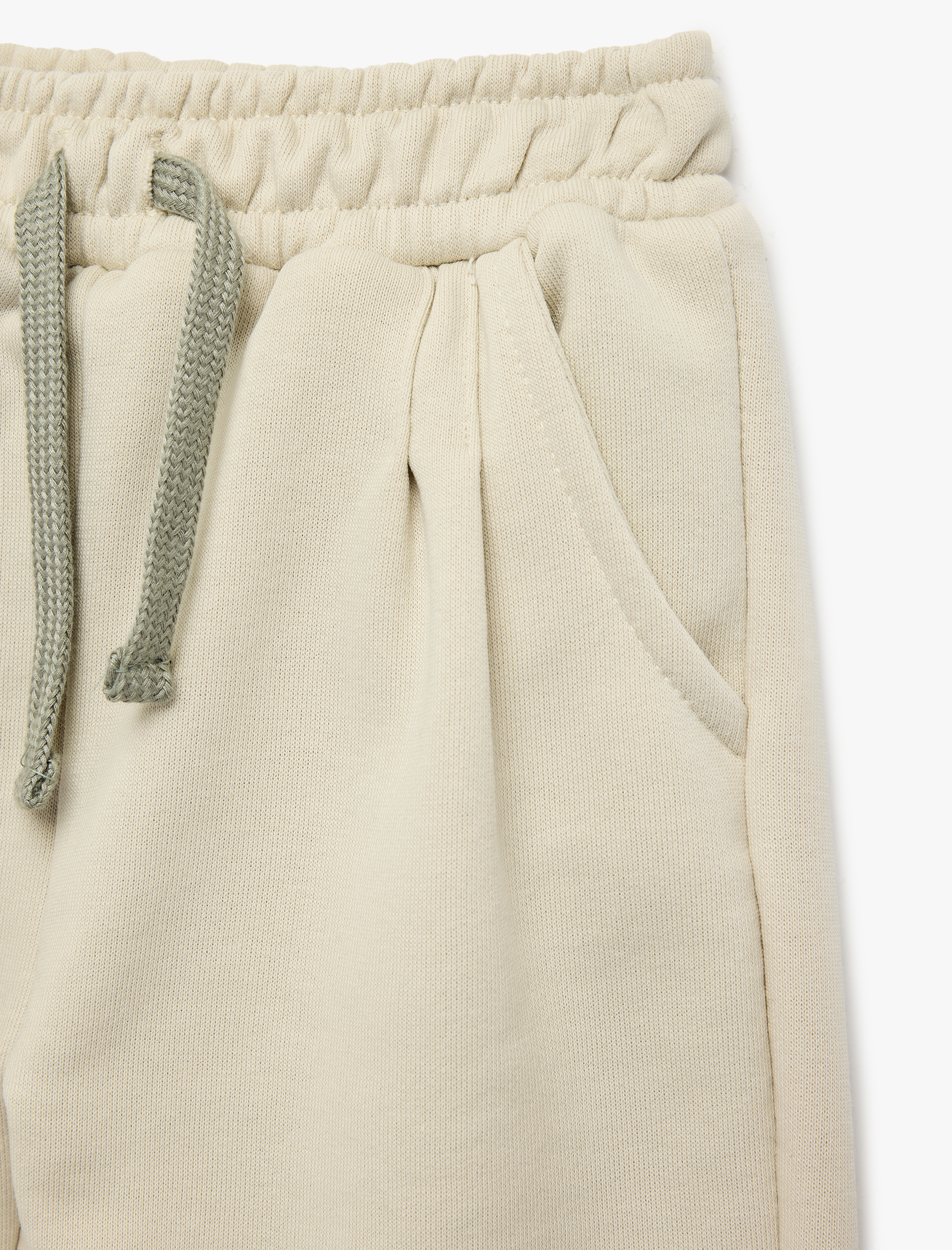  Erkek Bebek Beli Lastikli Cepli Şardonlu Oversize Eşofman Altı