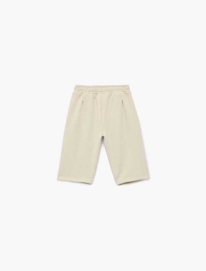 Erkek Bebek Beli Lastikli Cepli Şardonlu Oversize Eşofman Altı