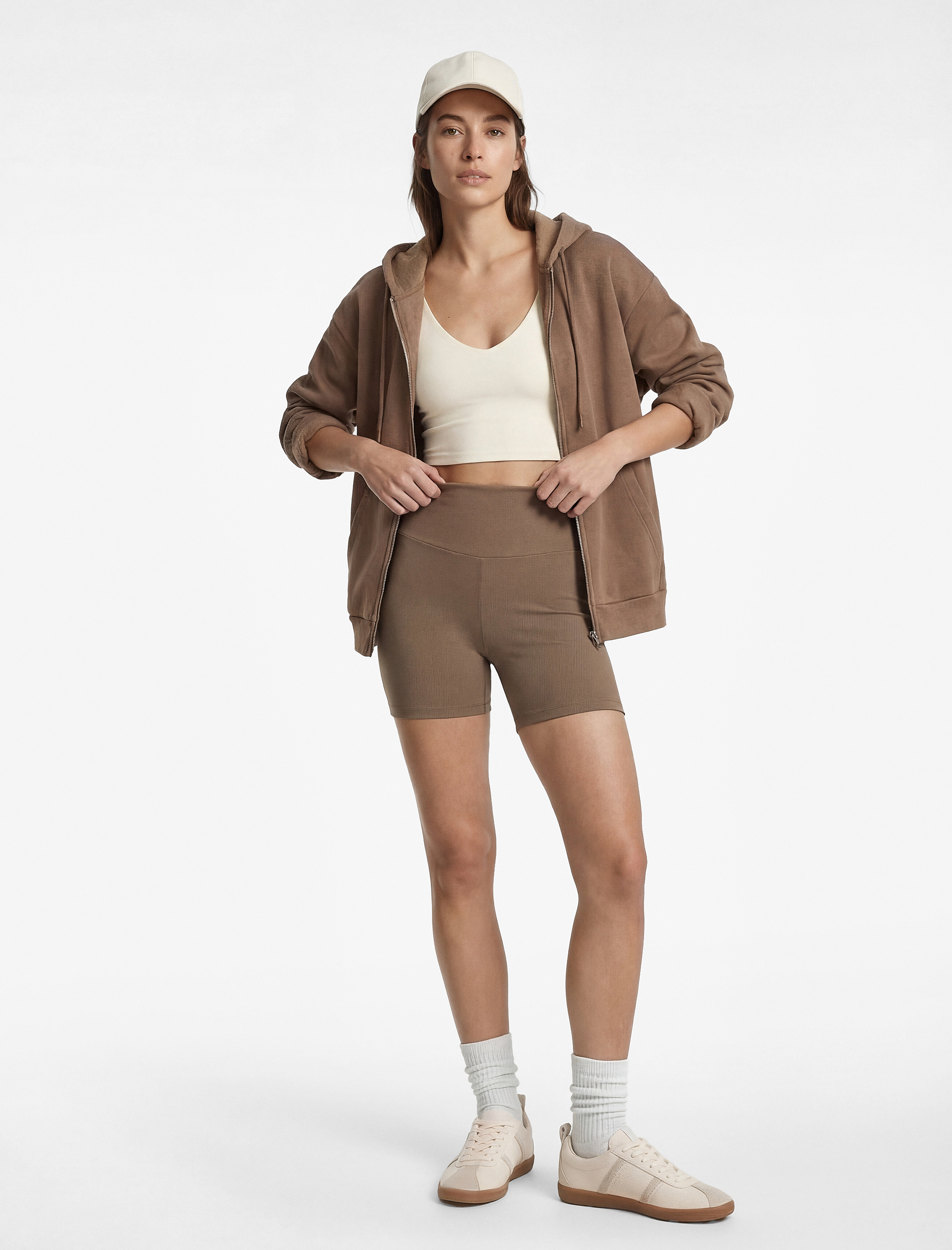   Yüksek Bel Slim Fit Biker Tayt