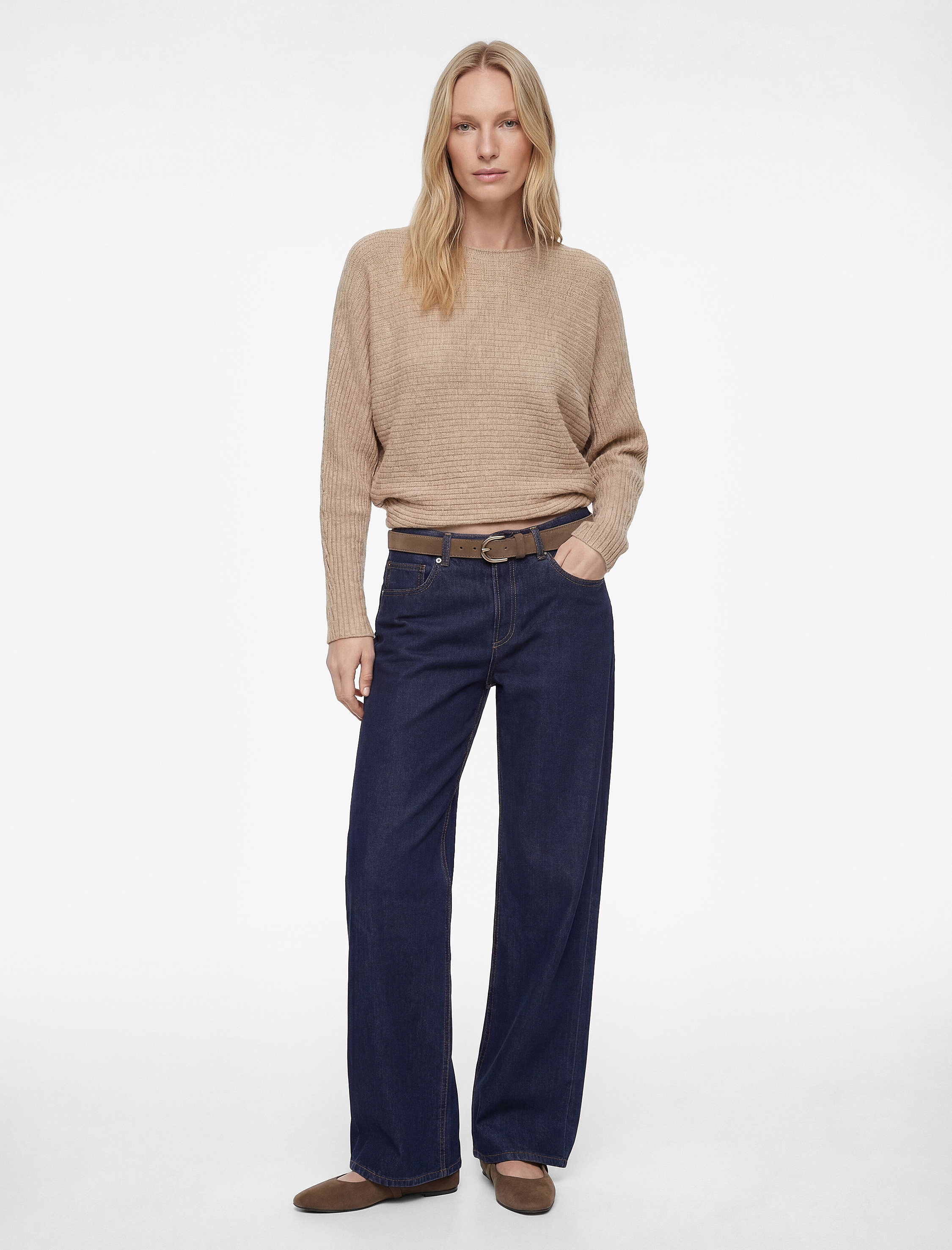   Regular Fit Uzun Yarasa Kollu Bisiklet Yaka Sweatshirt