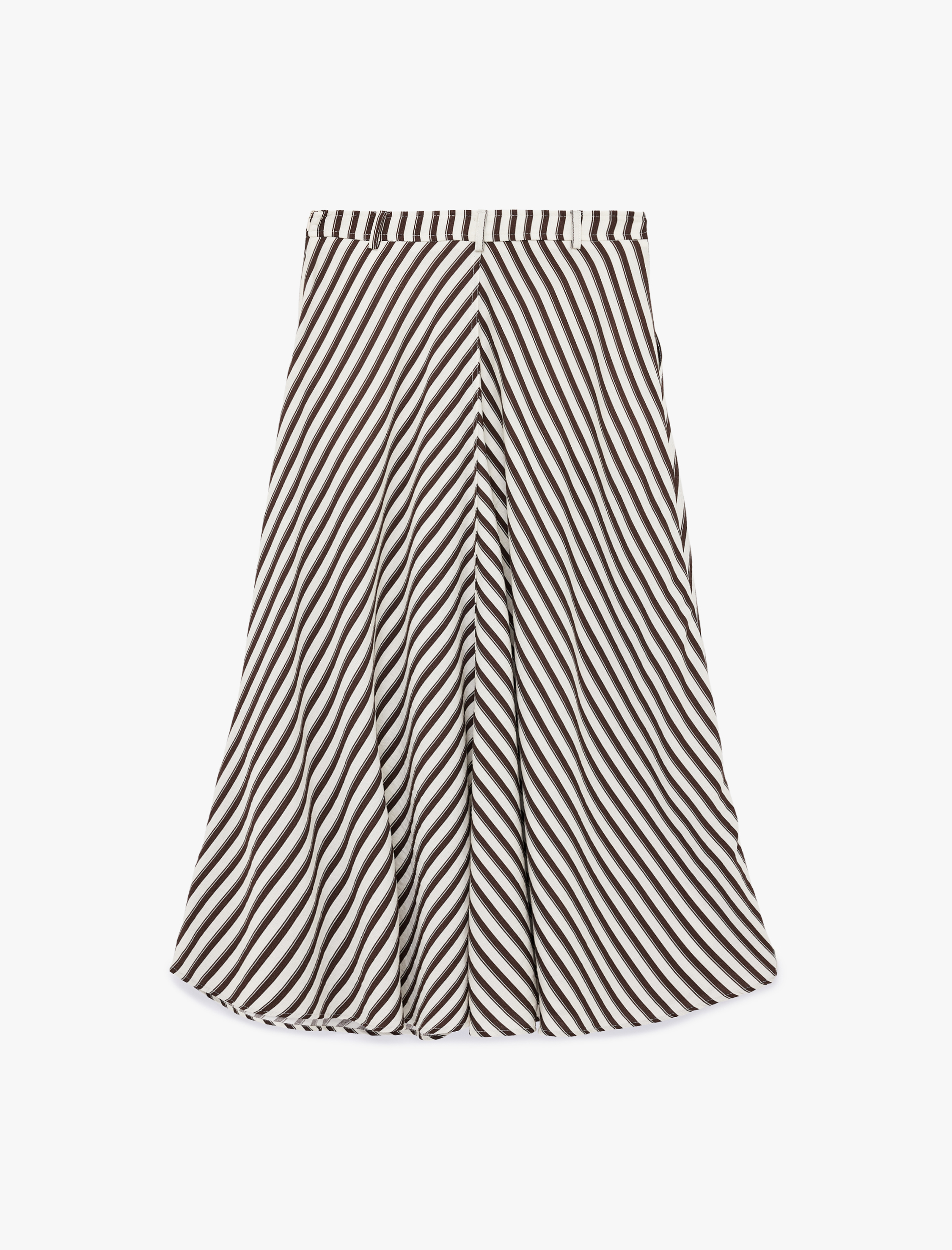   Balık Kesim Viskon Karışımlı Uzun Çizgili Etek