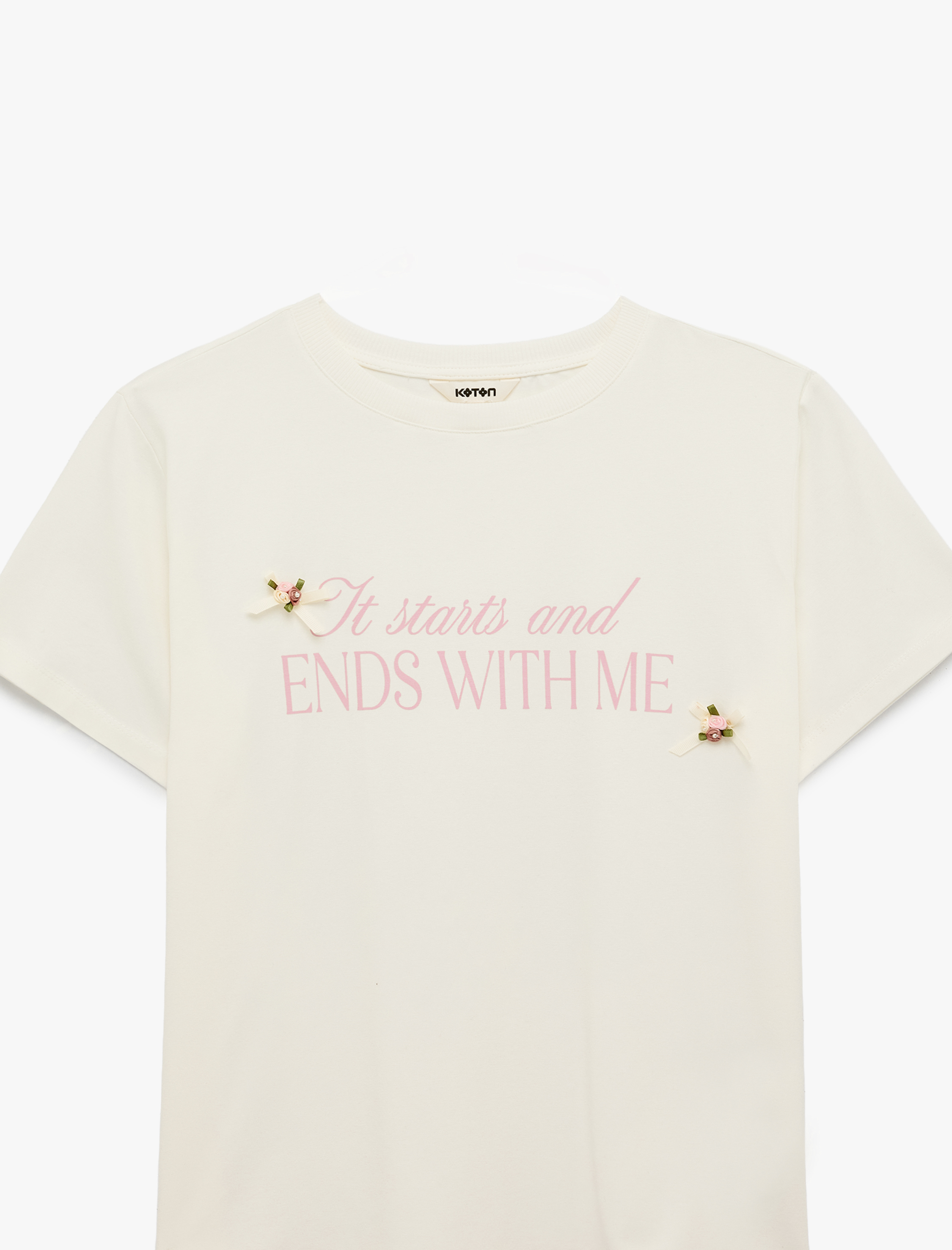   Regular Fit Kısa Kollu Bisiklet Yaka Pamuklu Baskılı Tişört