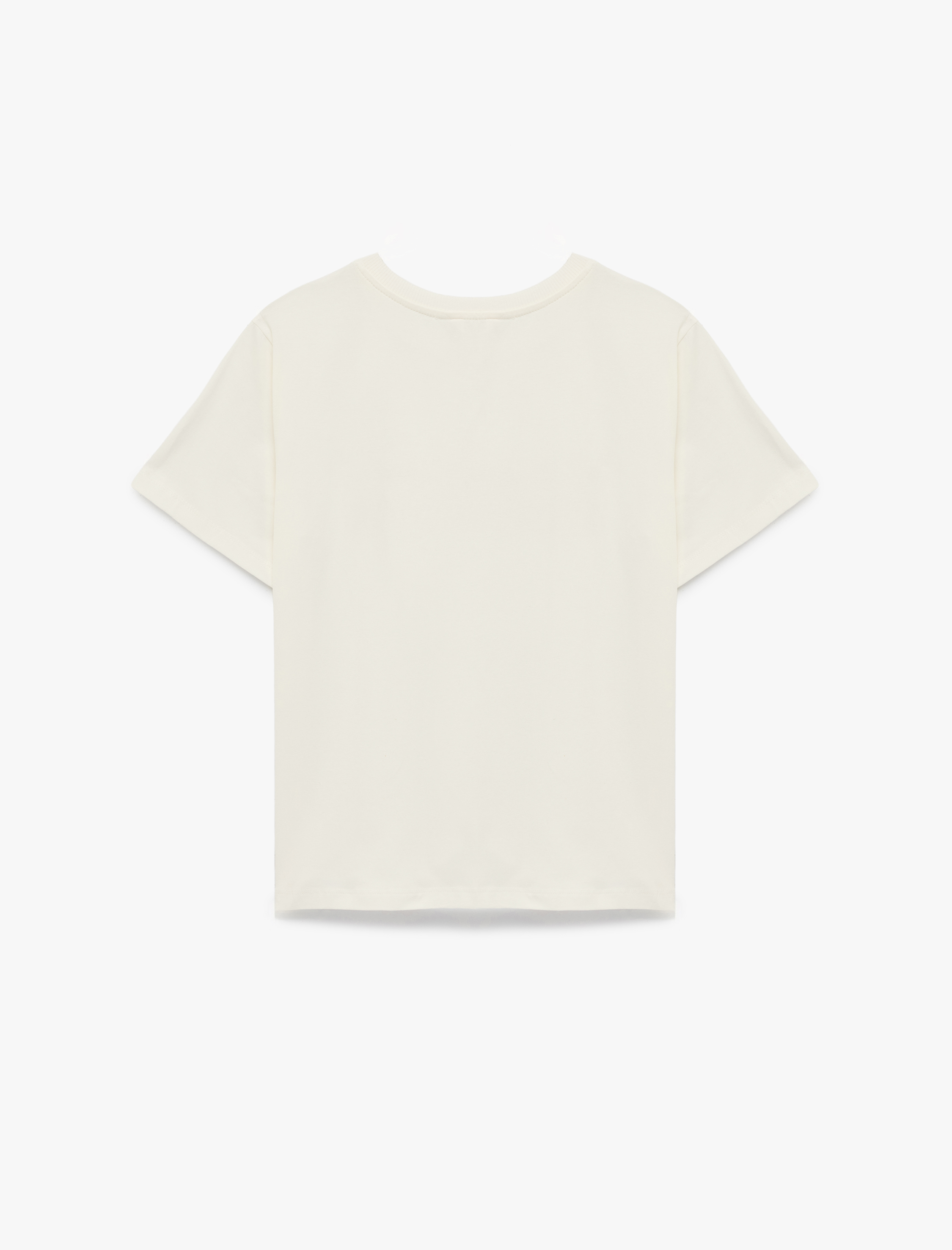   Regular Fit Kısa Kollu Bisiklet Yaka Pamuklu Baskılı Tişört