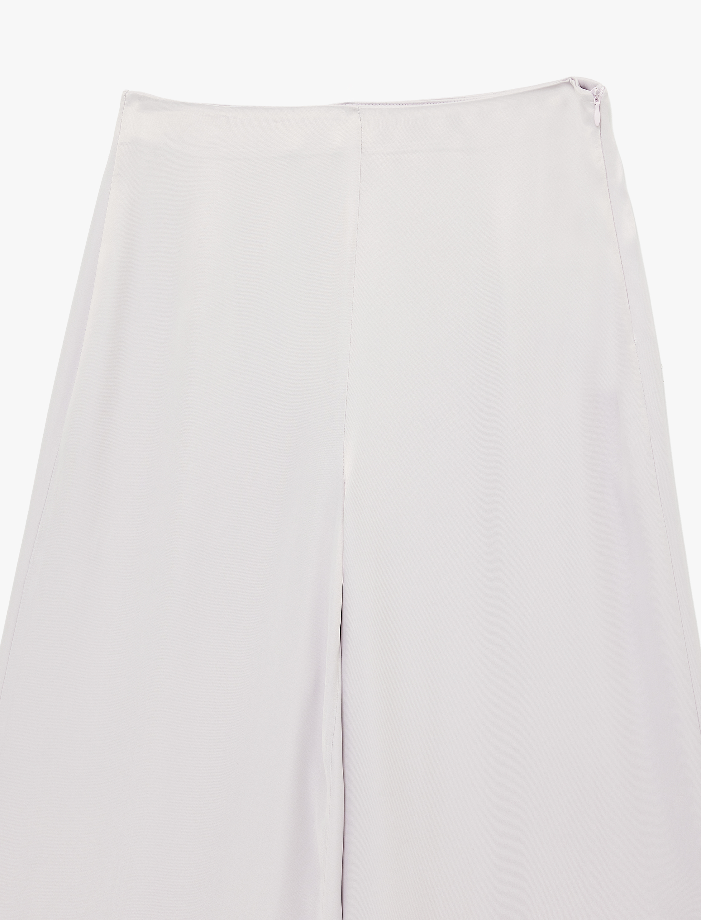   Yüksek Bel Düz Geniş Paça Saten Pantolon