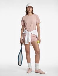 Kısa Kollu Bisiklet Yaka Oversize Spor Tişört