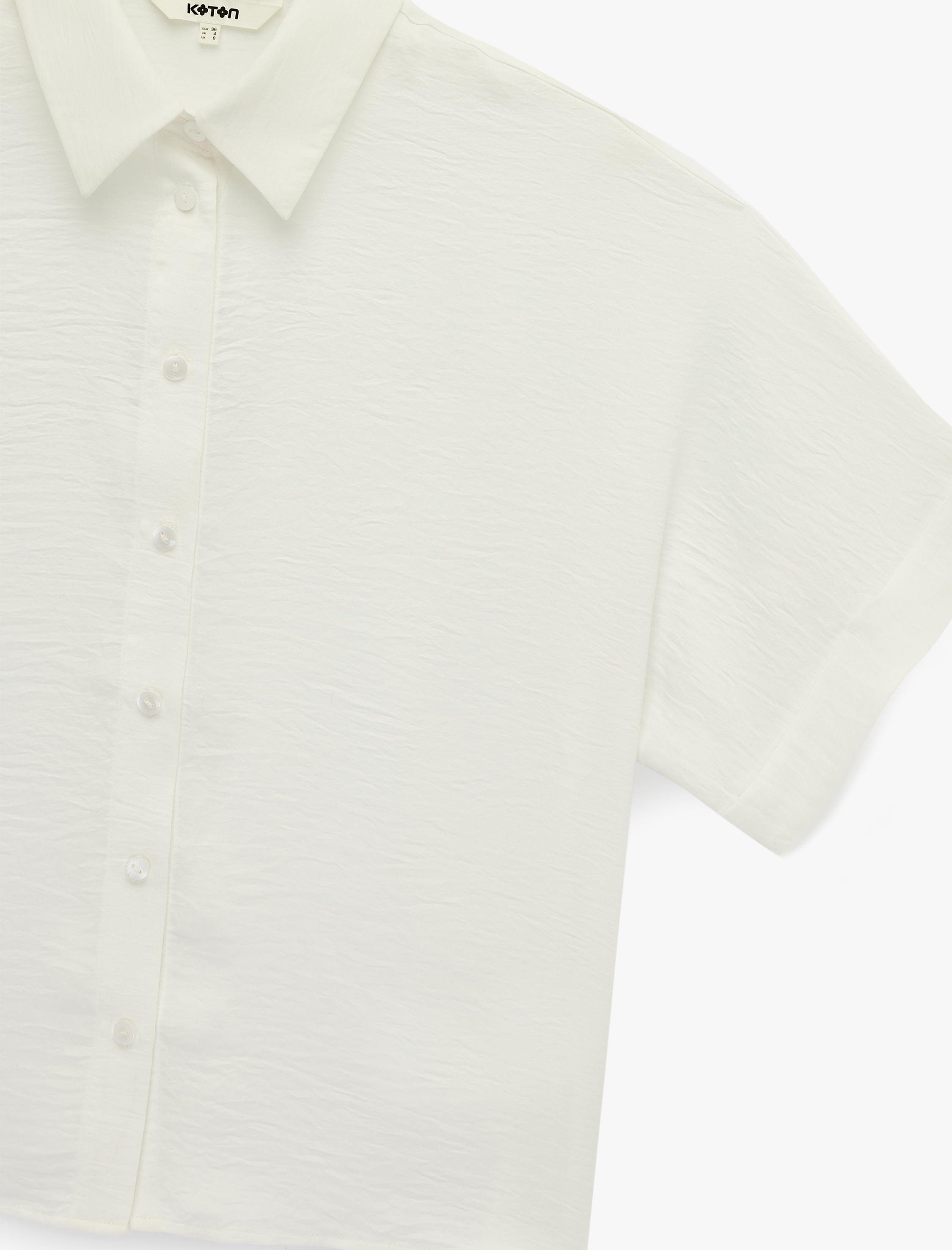   Aerobin Kumaş Regular Fit Düğmeli Kısa Kollu Saten Gömlek