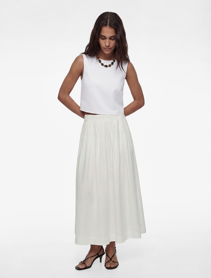  Bol Kesim Midi Boy Paraşüt Etek