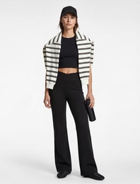 Kemer Detaylı Yüksek Bel İspanyol Paça Spor Tayt