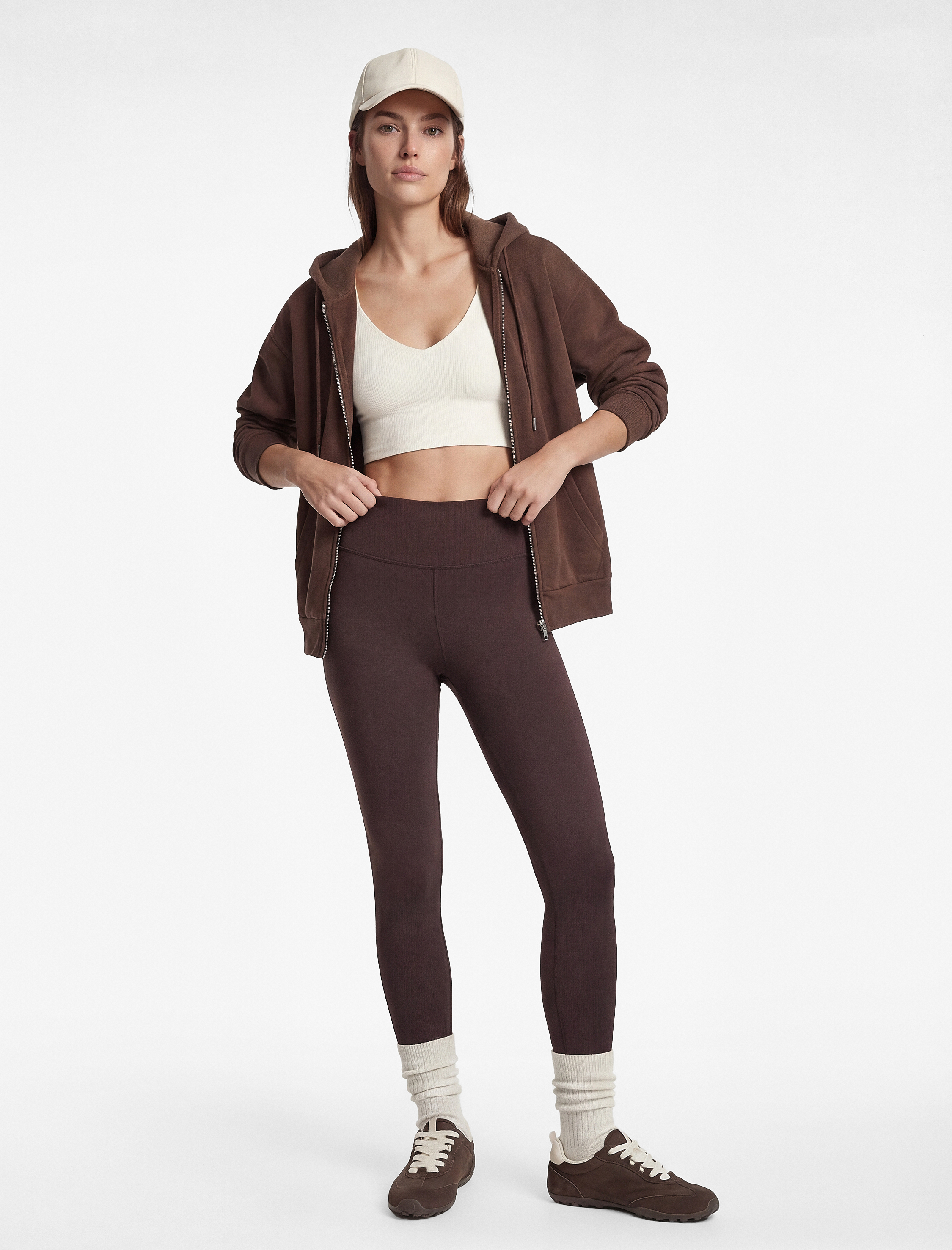   Yüksek Bel Dikiş Detaylı Slim Fit Spor Tayt