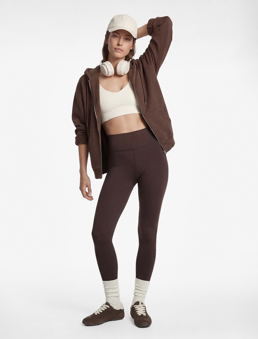 Koton Kadın Yüksek Bel Dikiş Detaylı Slim Fit Spor Tayt